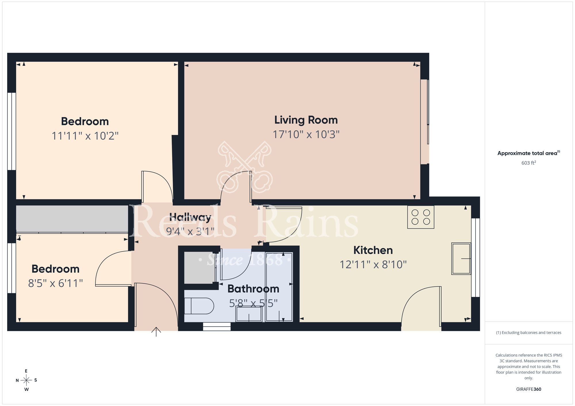 Floorplan of 2 bedroom Detached Bungalow for sale, Thurso Close, Stockton-on-Tees, Durham, TS19