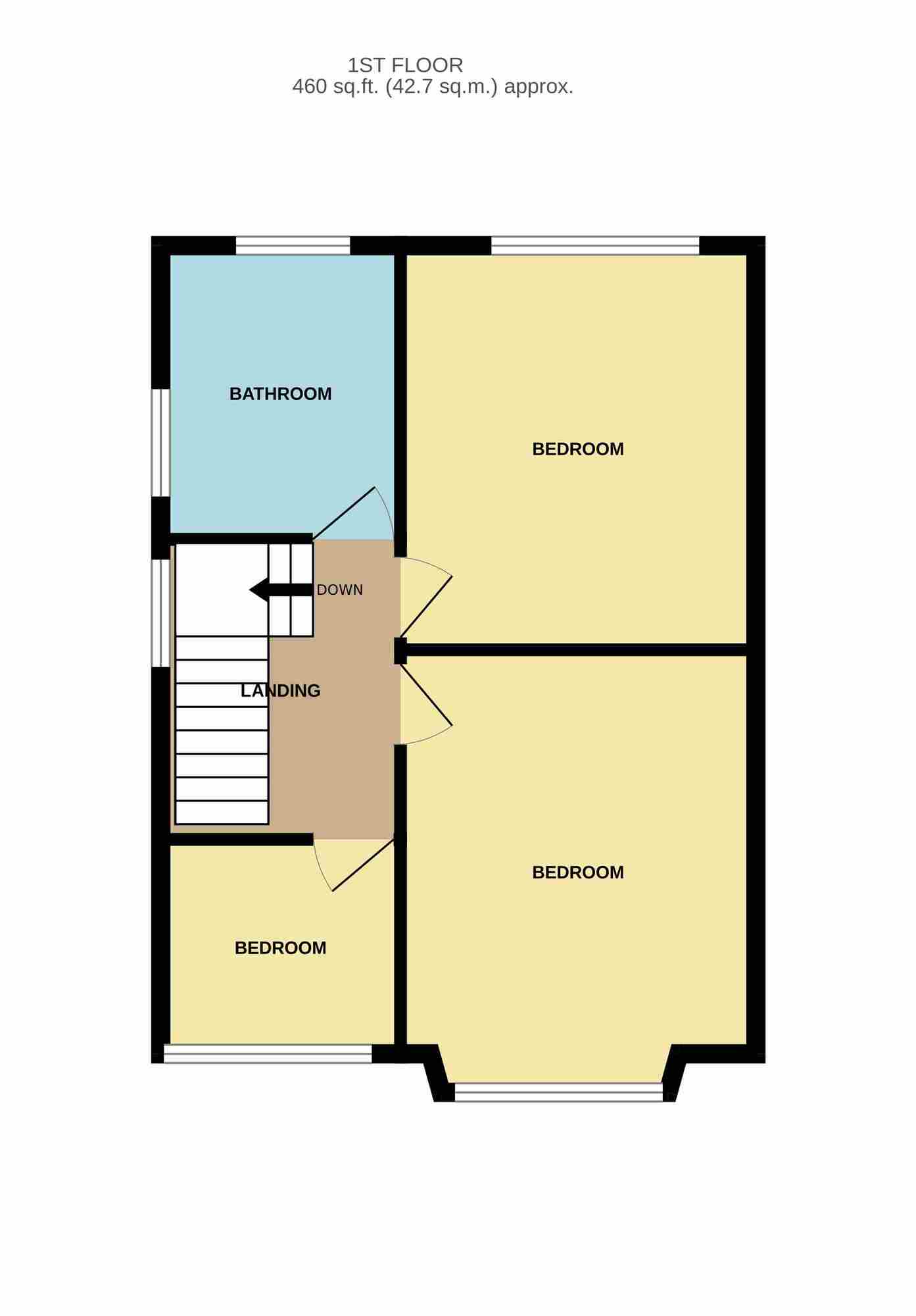 Floorplan of 3 bedroom Semi Detached House for sale, Countisbury Road, Norton, Stockton-on-tees, TS20