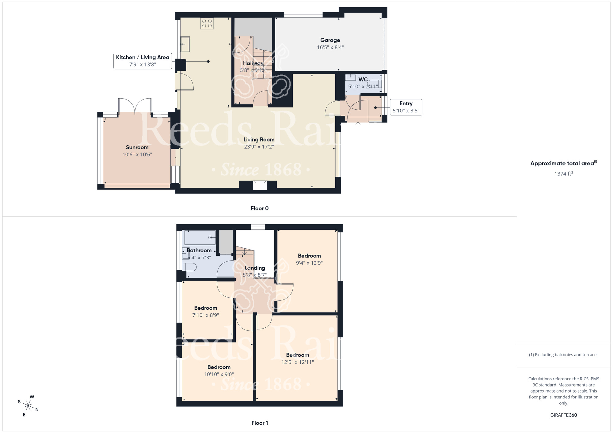 Floorplan of 4 bedroom Semi Detached House for sale, Malcolm Drive, Stockton-on-Tees, Durham, TS19