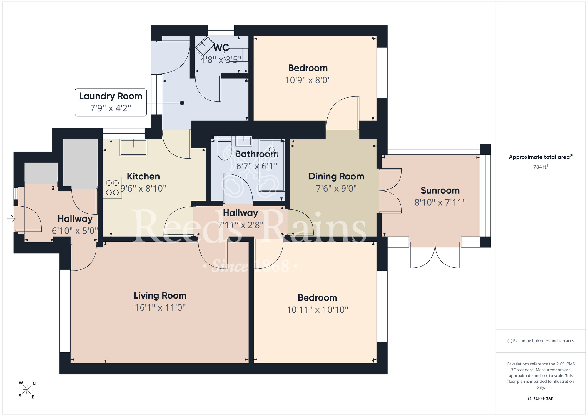 Floorplan of 2 bedroom Semi Detached Bungalow for sale, Debruse Avenue, Yarm, Stockton-on-tees, TS15
