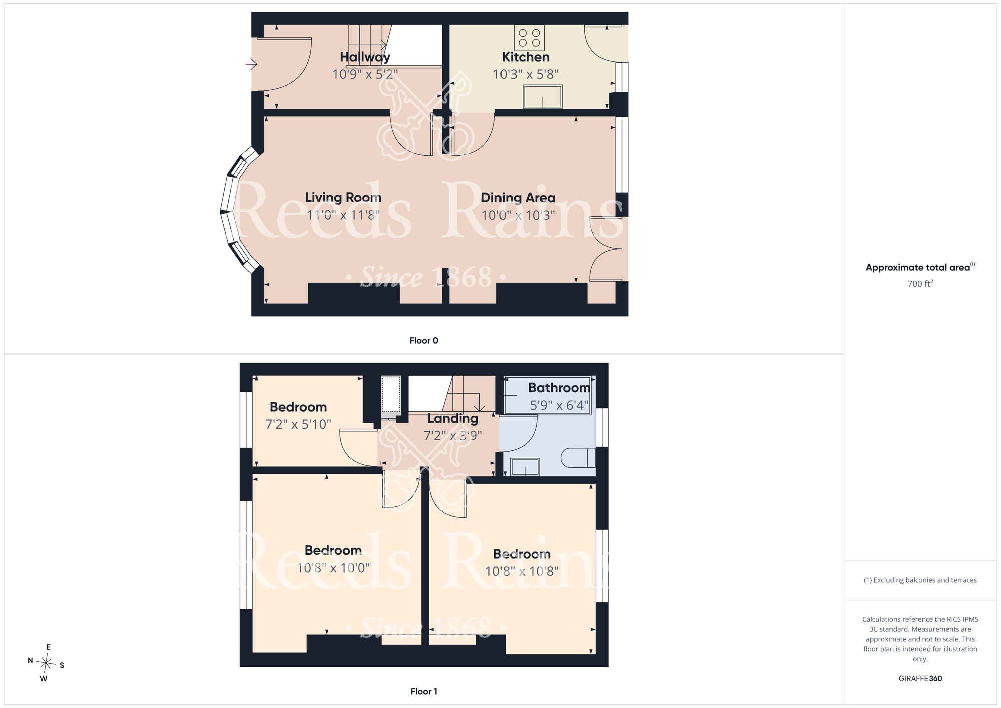 Floorplan of 3 bedroom Mid Terrace House for sale, Grange Road, Thornaby, Stockton-on-tees, TS17