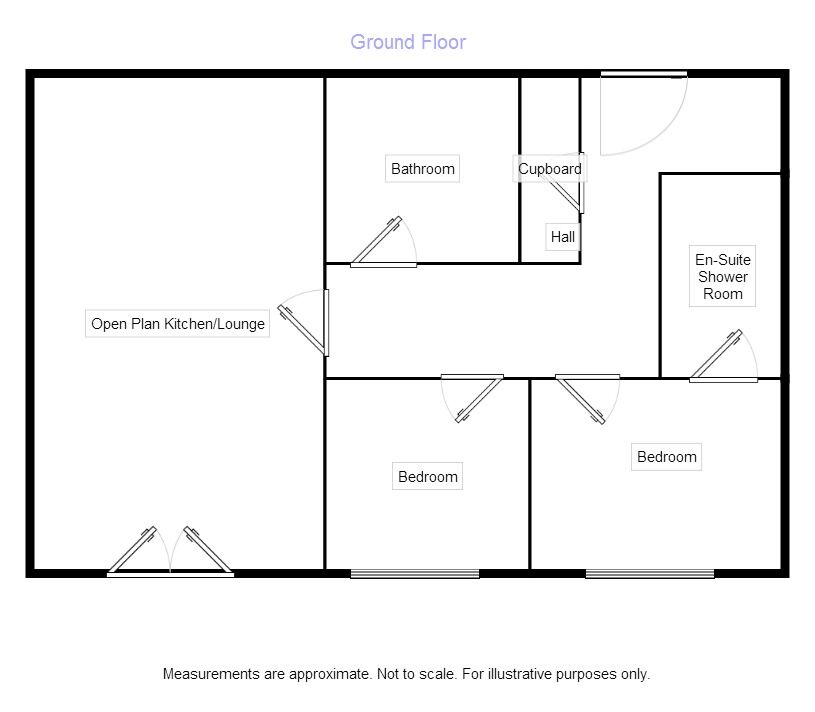 Floorplan of 2 bedroom  Flat to rent, Chantry Waters Waterside Way, Wakefield, West Yorkshire, WF1