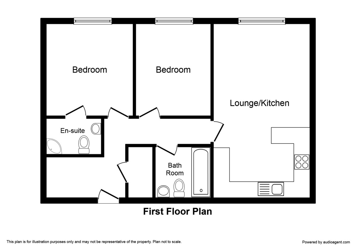 Floorplan of 2 bedroom  Flat for sale, Waterside Way, Wakefield, West Yorkshire, WF1