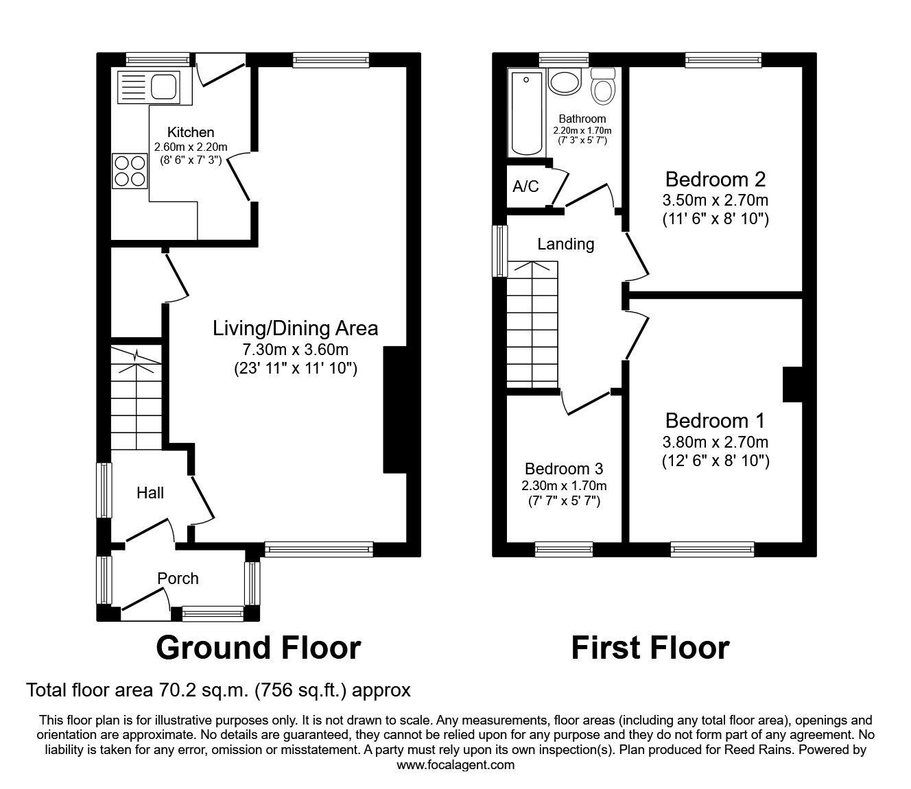 Floorplan of 3 bedroom Semi Detached House to rent, Ashdene Avenue, Crofton, West Yorkshire, WF4