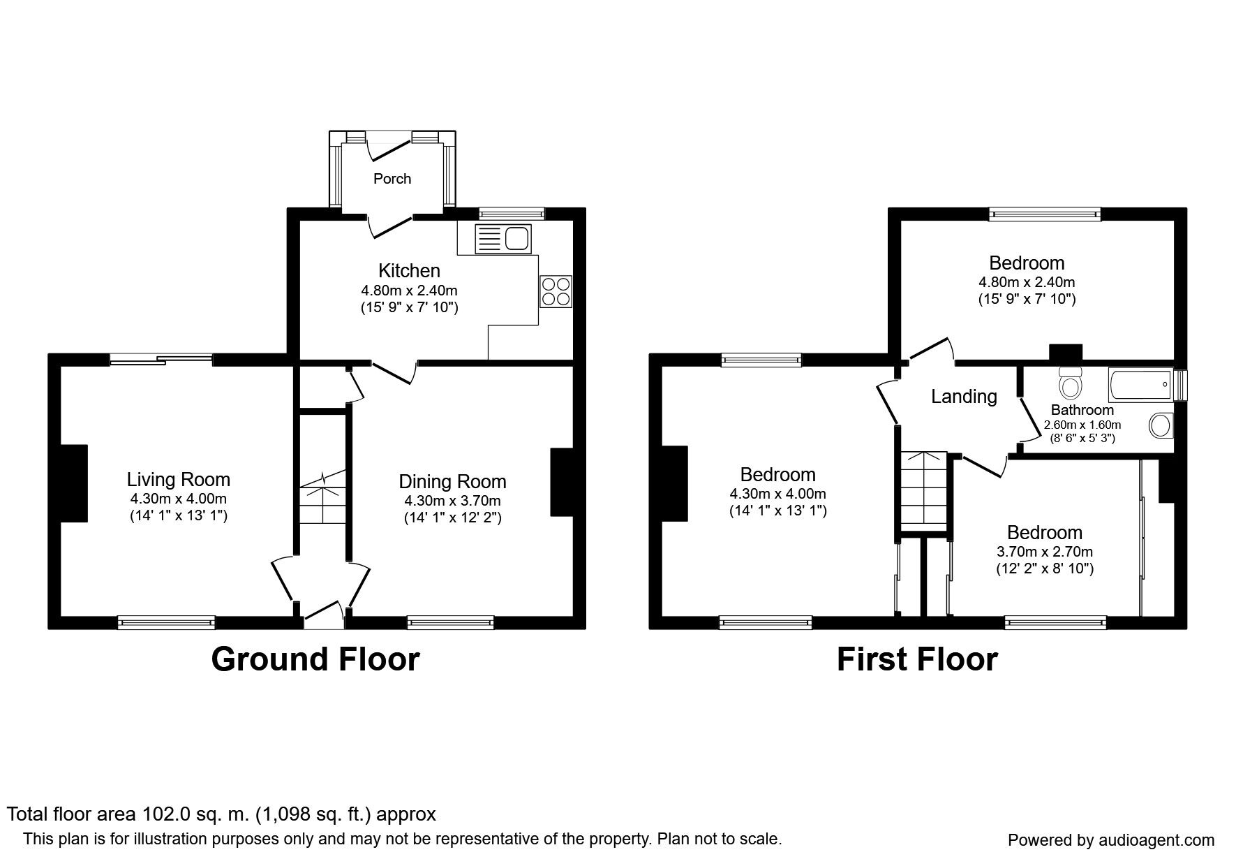 Floorplan of 3 bedroom Semi Detached House to rent, Lingwell Nook Lane, Lofthouse, West Yorkshire, WF3