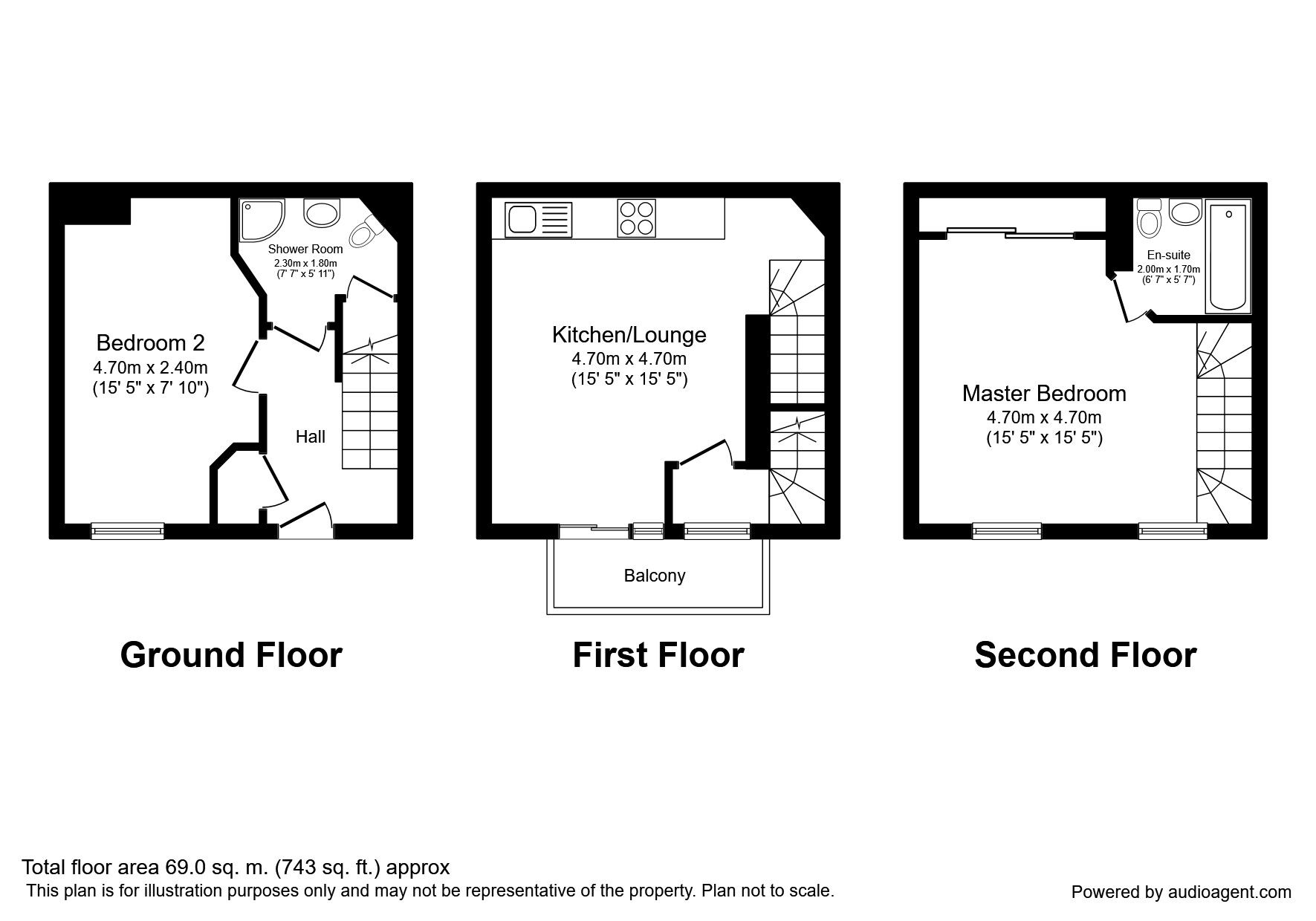 Floorplan of 2 bedroom Mid Terrace House to rent, Carnforth Avenue, Wakefield, West Yorkshire, WF1