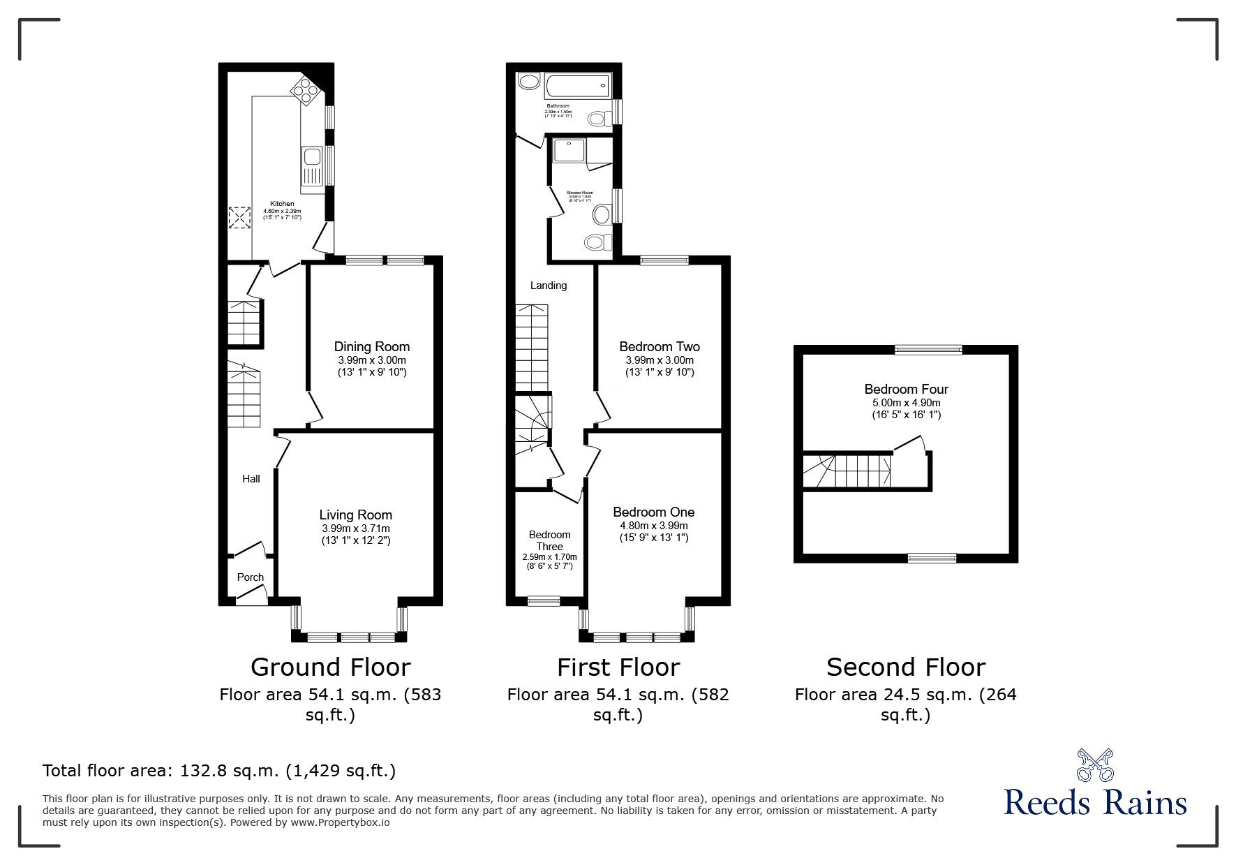 Floorplan of 4 bedroom Semi Detached House for sale, Bradford Road, Wakefield, West Yorkshire, WF1