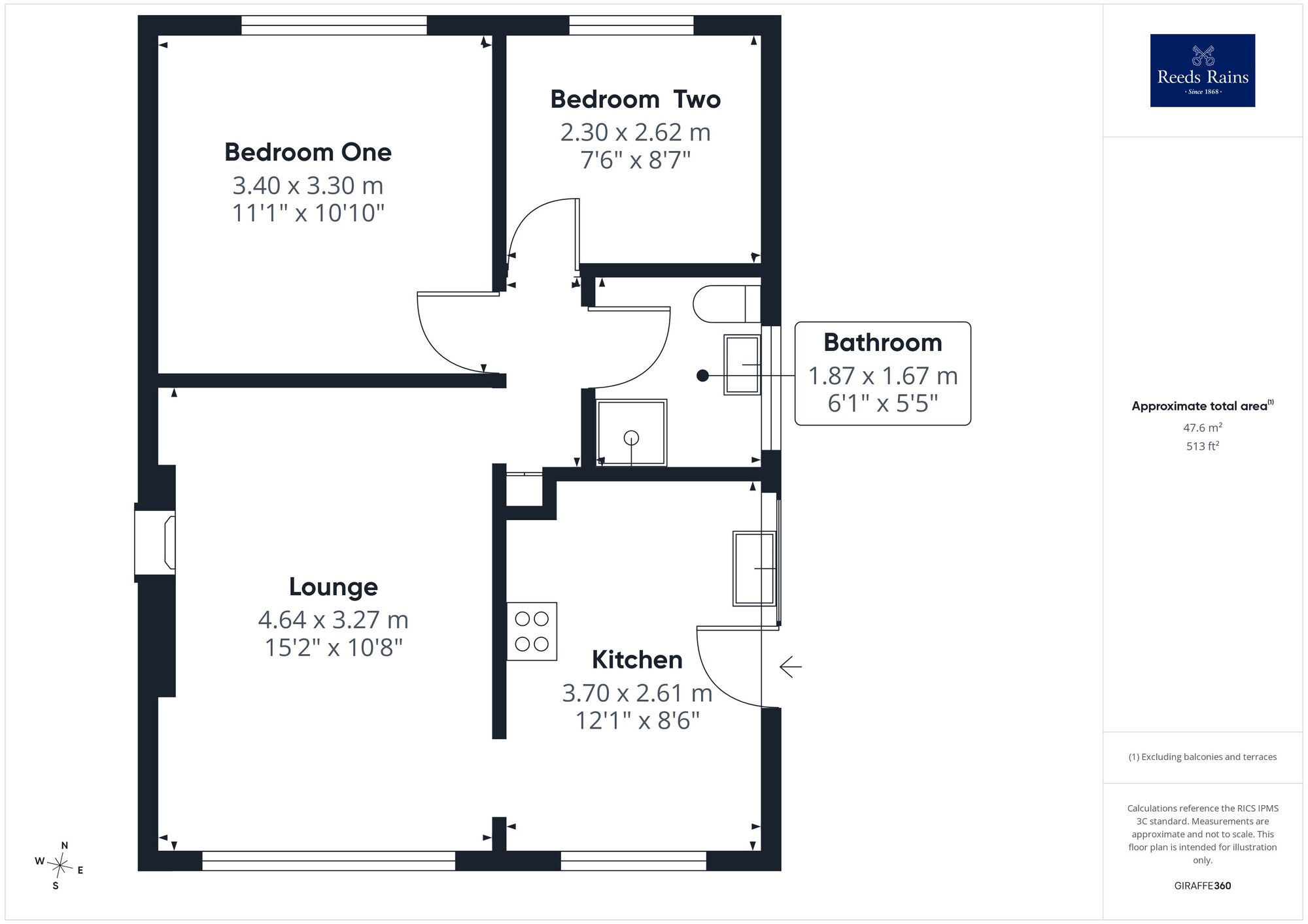 Floorplan of 2 bedroom Semi Detached Bungalow to rent, Lyndale Grove, Normanton, West Yorkshire, WF6