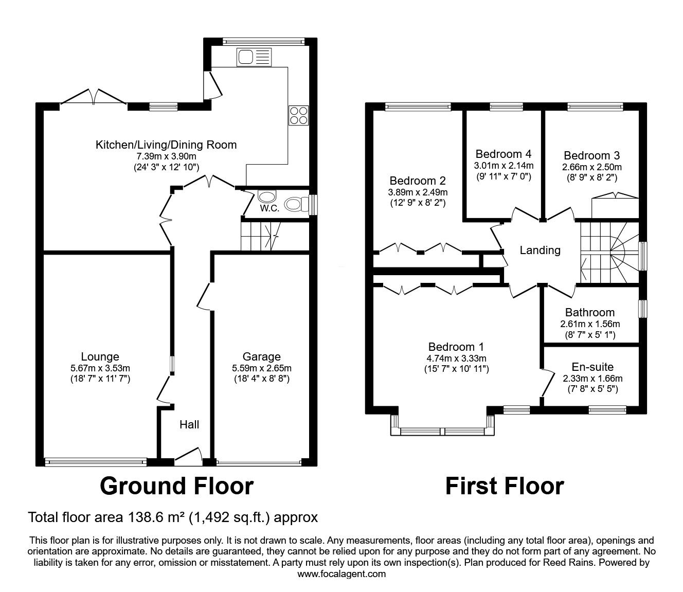 Floorplan of 4 bedroom Detached House for sale, Riverdale Avenue, Stanley, West Yorkshire, WF3