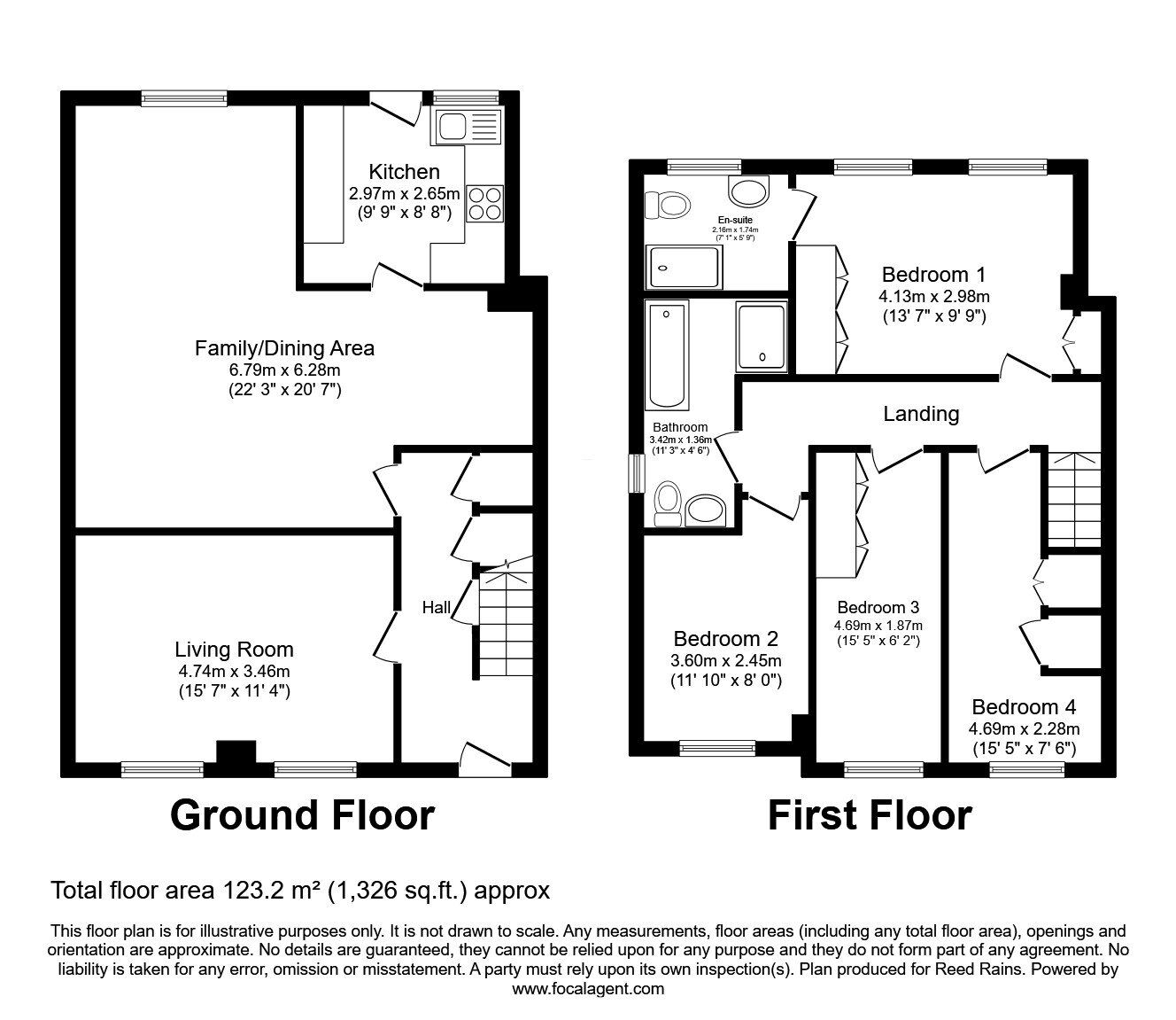 Floorplan of 4 bedroom Semi Detached House for sale, St. Johns Chase, Wakefield, West Yorkshire, WF1