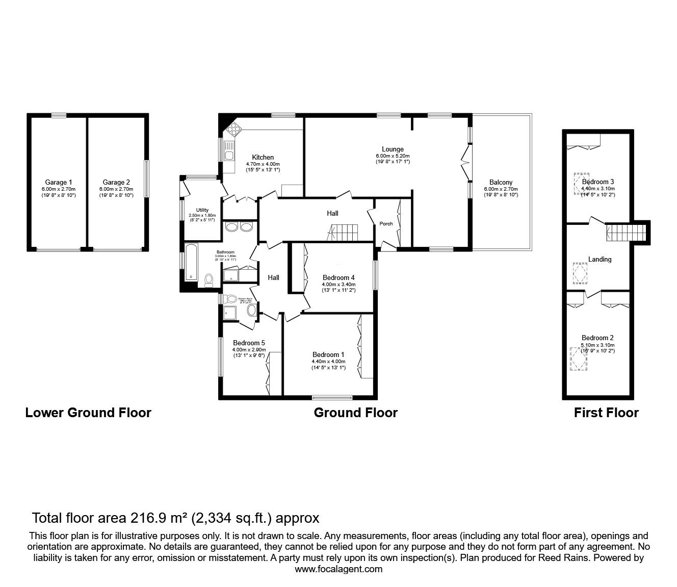 Floorplan of 5 bedroom Detached House for sale, Field Lane, Thornes, West Yorkshire, WF2
