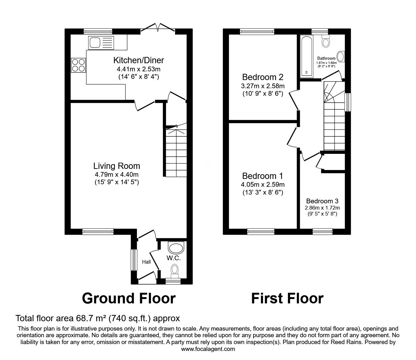Floorplan of 3 bedroom Detached House for sale, Glenn Way, Crofton, West Yorkshire, WF4