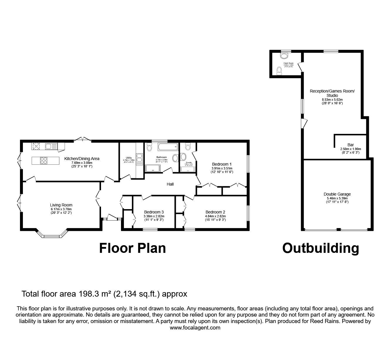 Floorplan of 3 bedroom Detached House for sale, Mount Road, Stanley, West Yorkshire, WF3