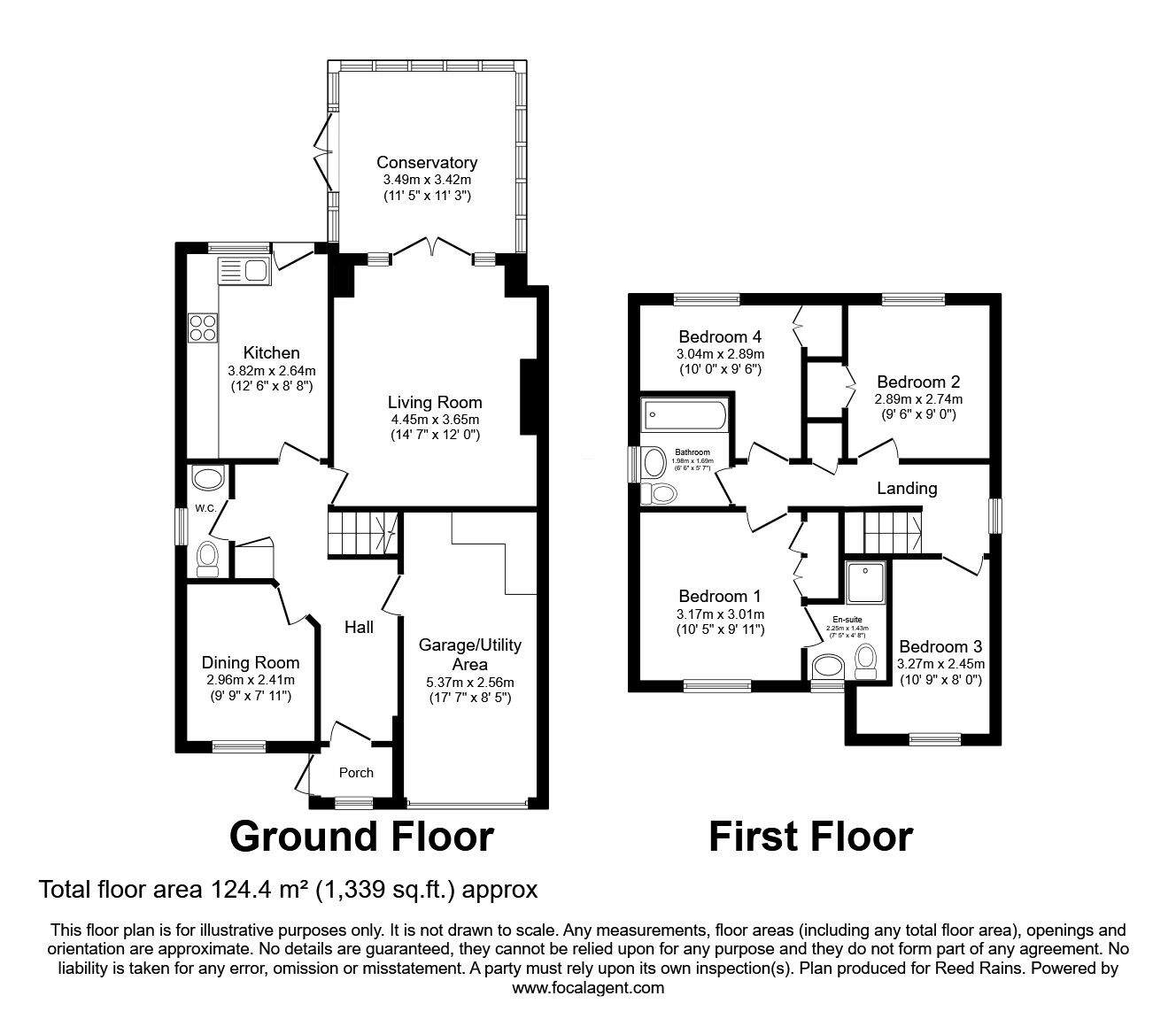 Floorplan of 4 bedroom Detached House for sale, Beechfield Drive, Sharlston Common, West Yorkshire, WF4