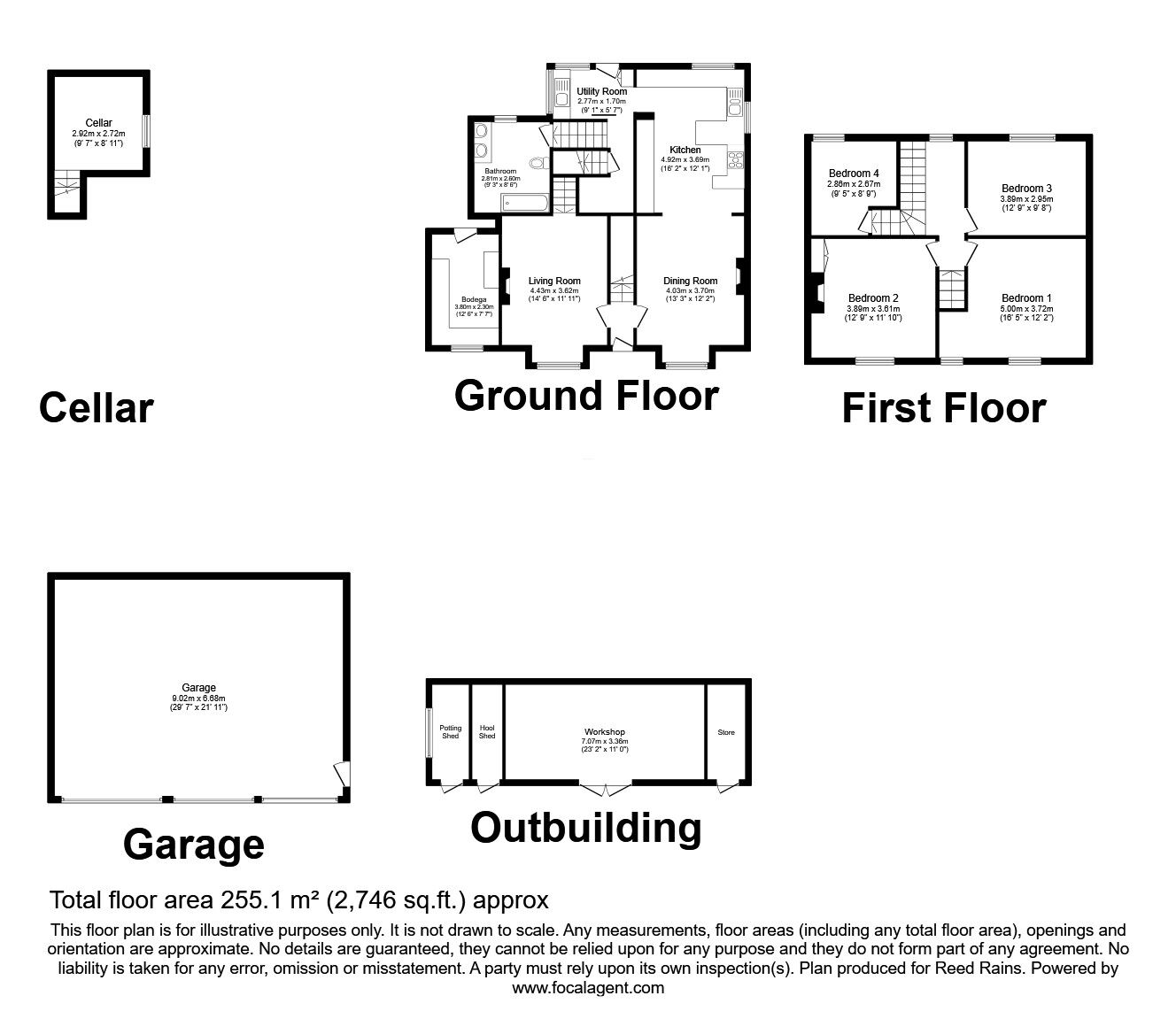 Floorplan of 4 bedroom Detached House for sale, Doncaster Road, Crofton, West Yorkshire, WF4