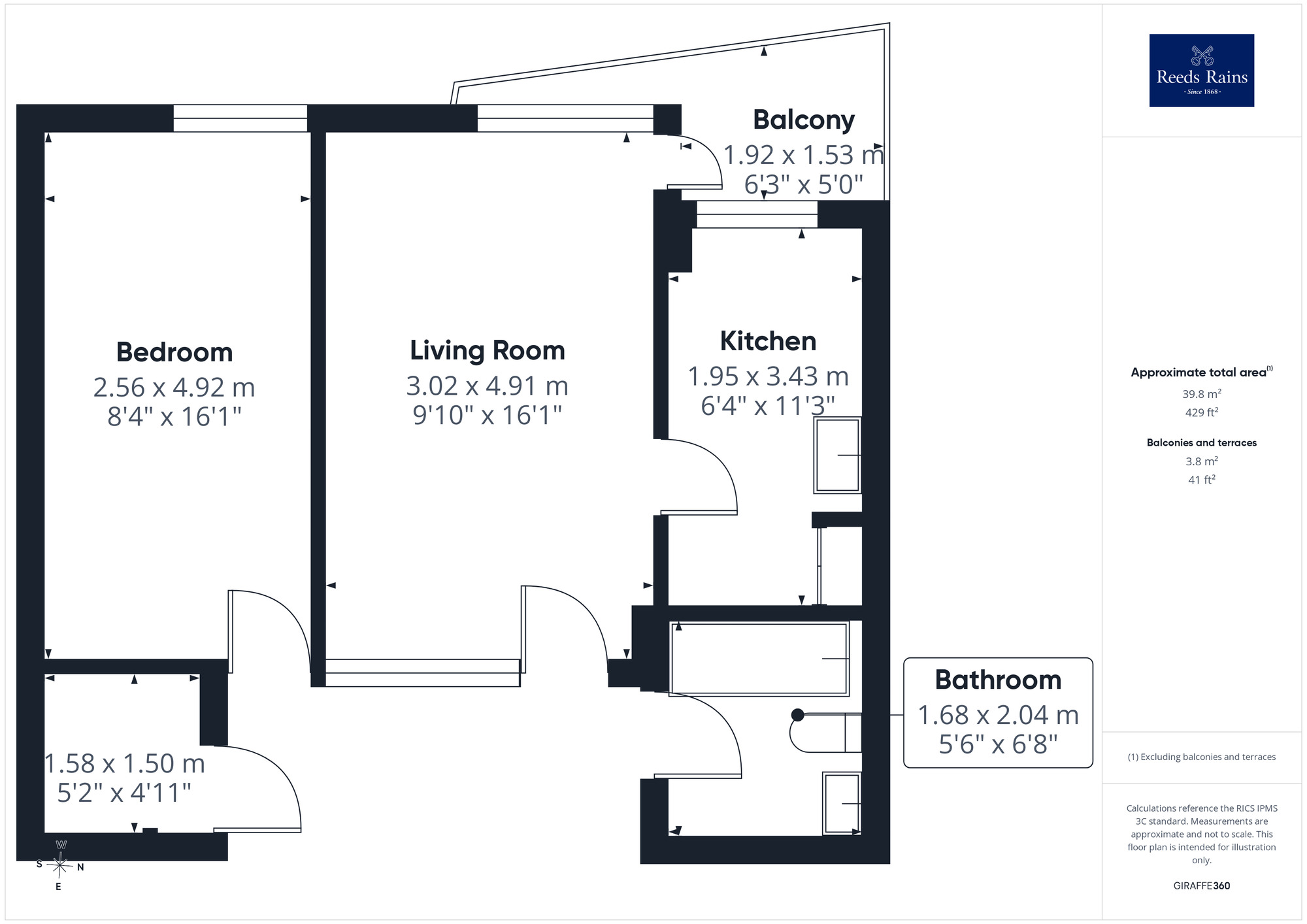 Floorplan of 1 bedroom Flat for sale, Horbury Road, Wakefield, West Yorkshire, WF2
