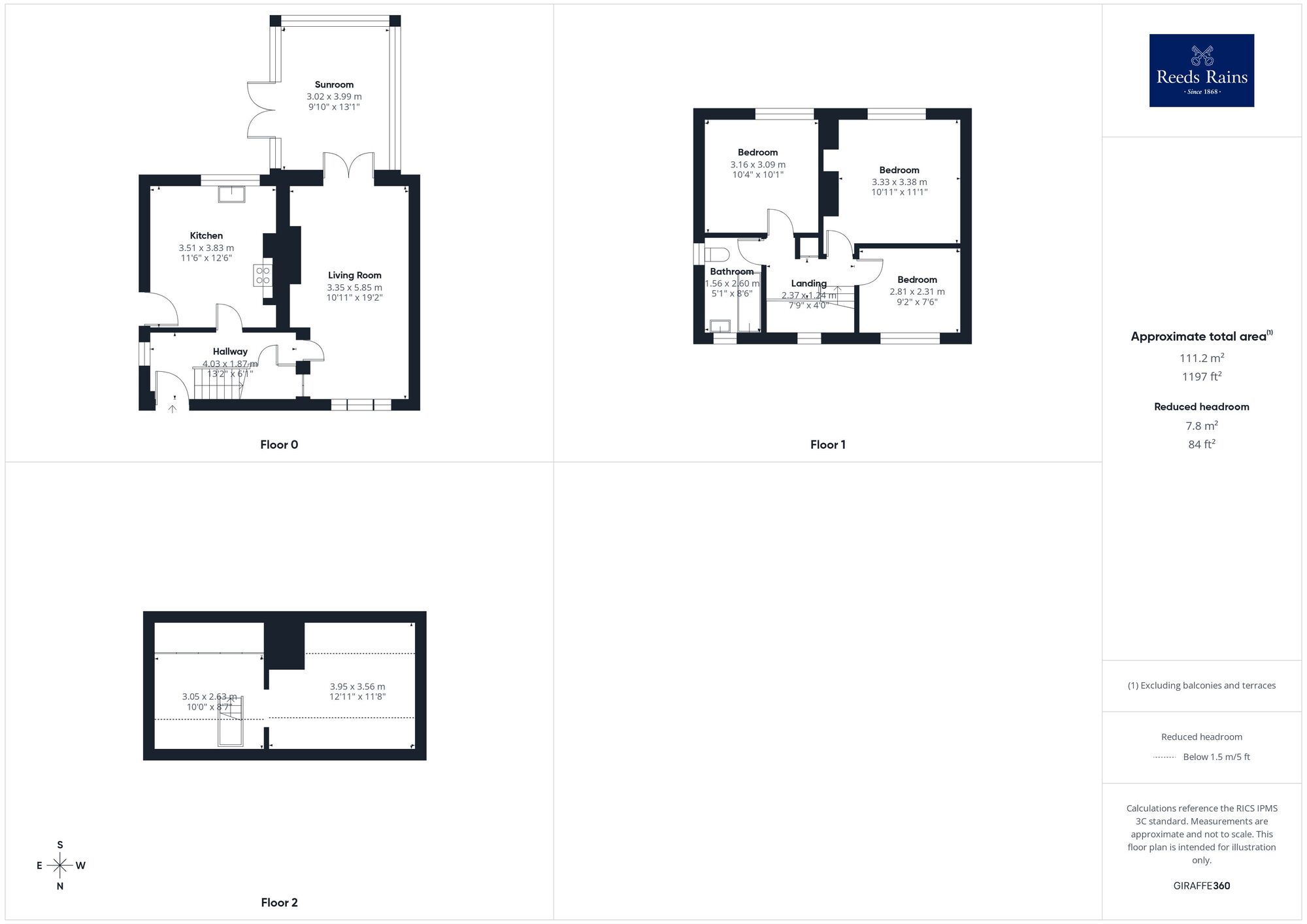 Floorplan of 3 bedroom Semi Detached House for sale, Denhale Avenue, Wakefield, West Yorkshire, WF2