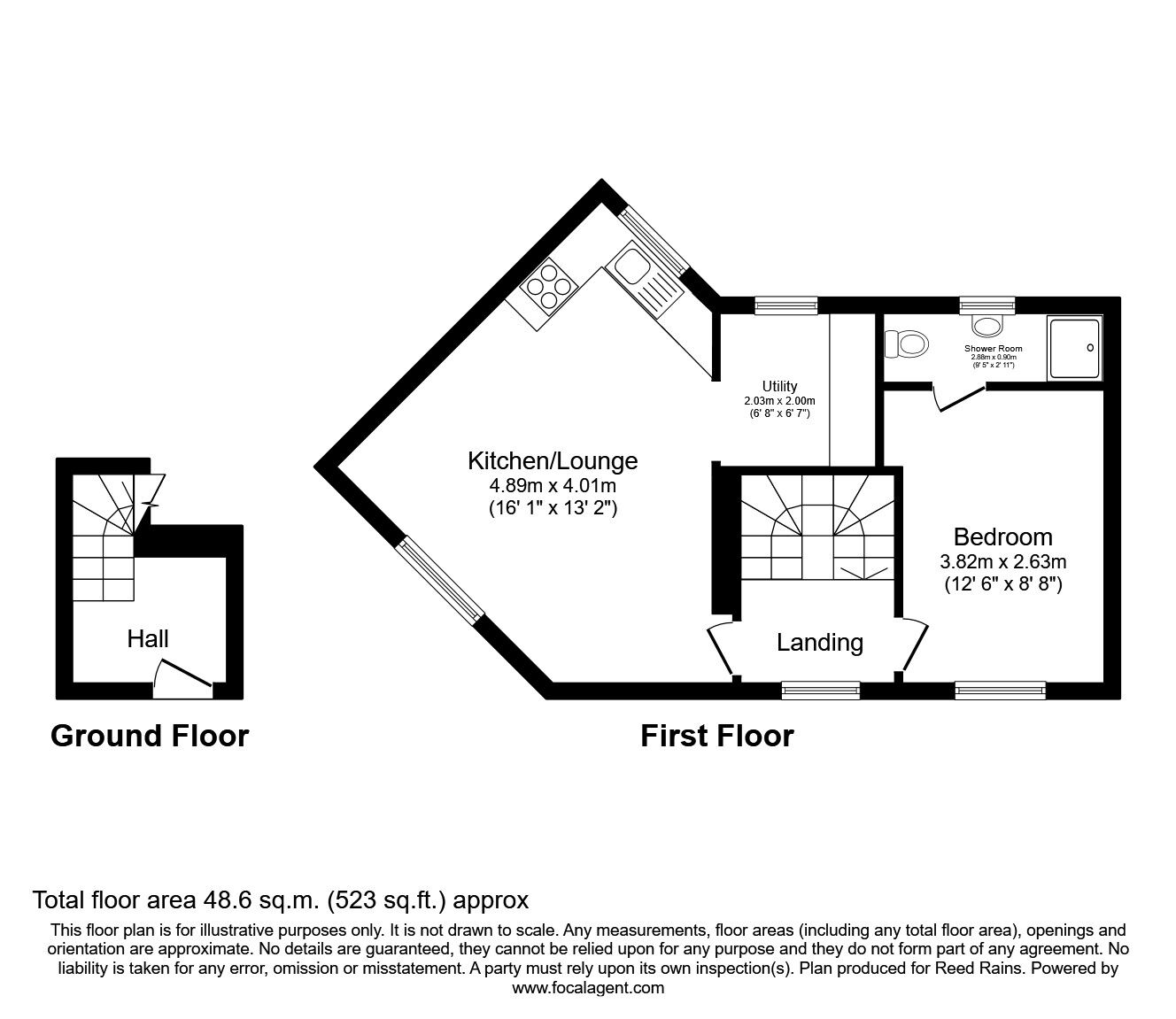 Floorplan of 1 bedroom  Flat for sale, Aspen Court, Normanton, West Yorkshire, WF6