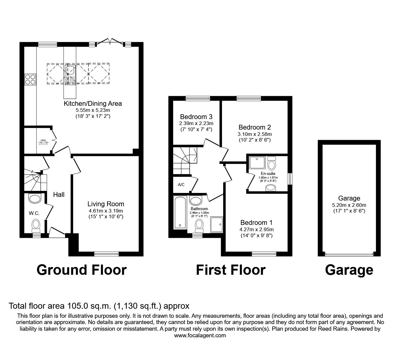 Floorplan of 3 bedroom Detached House for sale, Stanley Parkway, Stanley, West Yorkshire, WF3