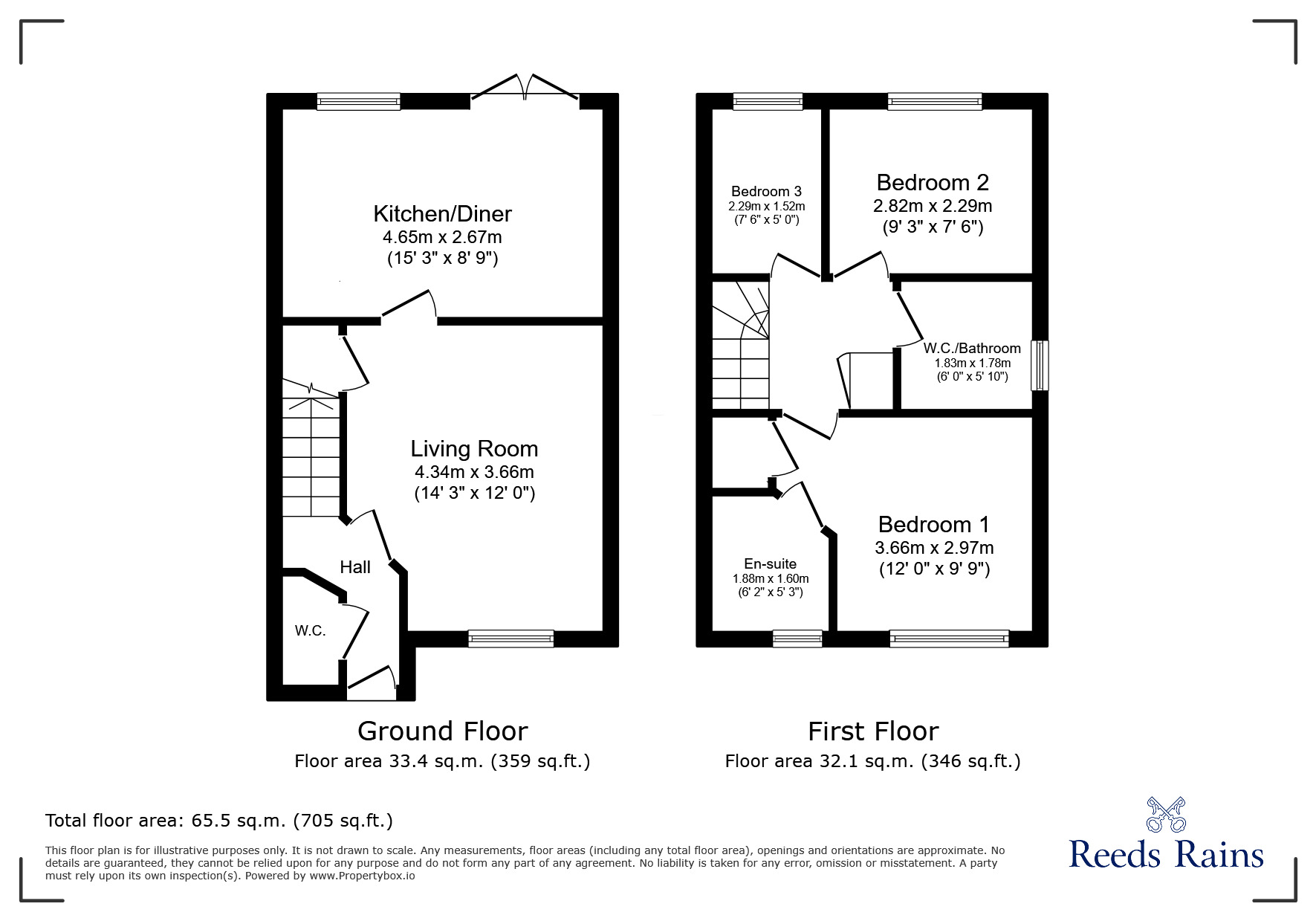 Floorplan of 3 bedroom Semi Detached House for sale, Sintering Crescent, Wakefield, West Yorkshire, WF1