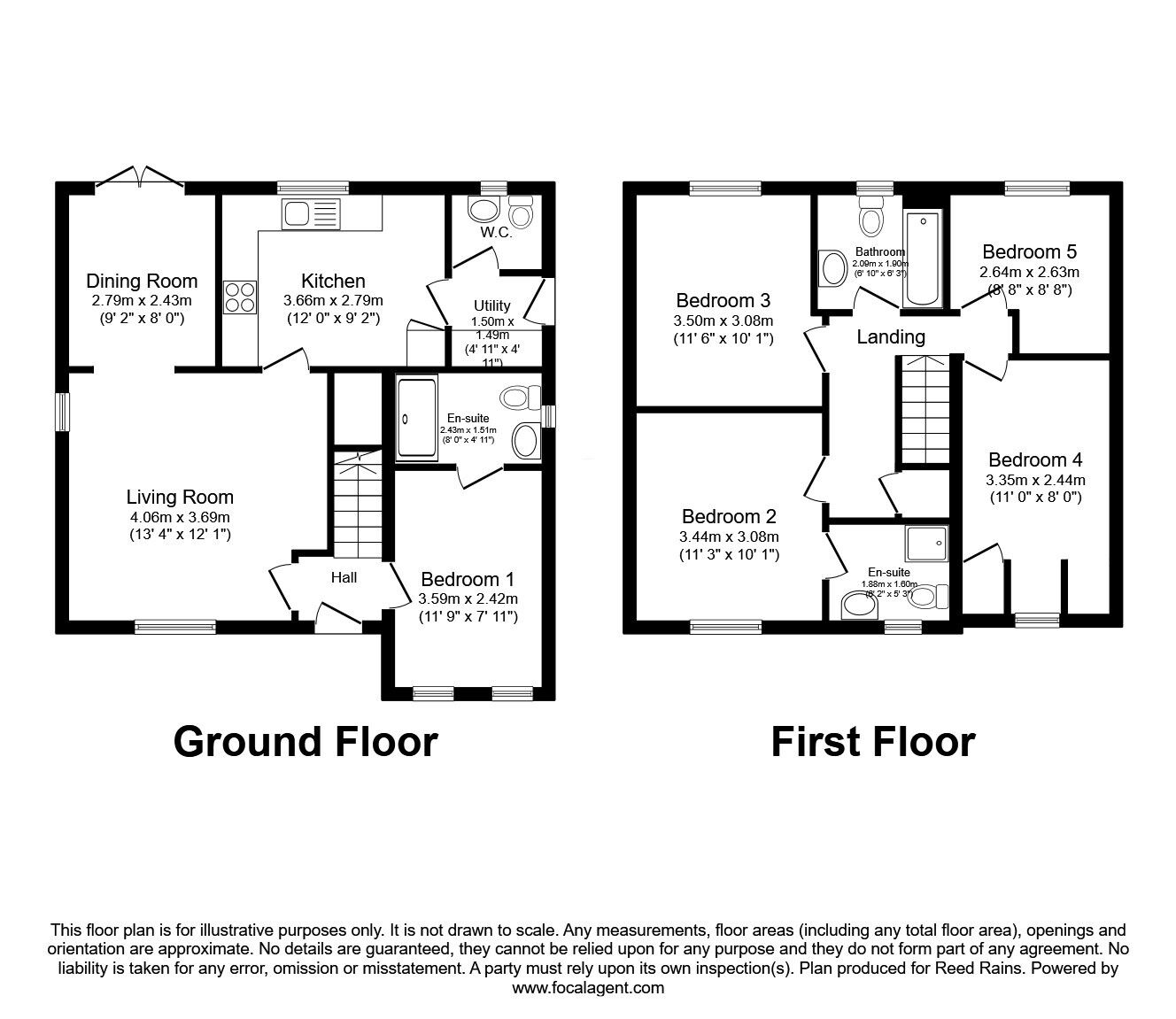 Floorplan of 4 bedroom Detached House for sale, Greenside Court, New Crofton, West Yorkshire, WF4