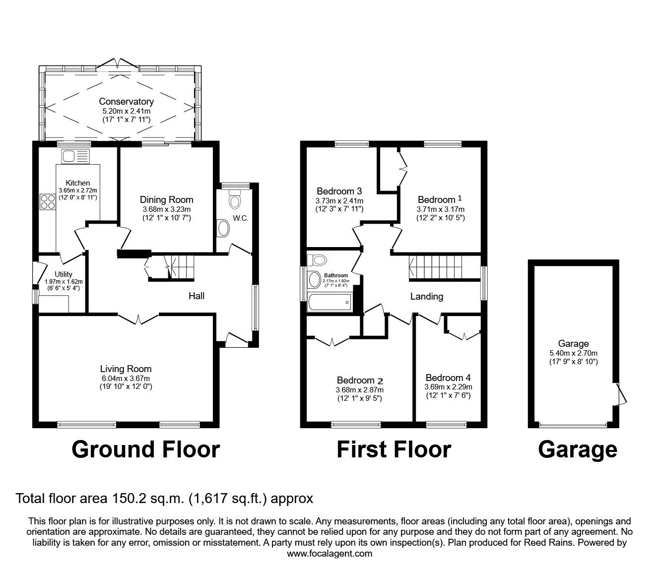 Floorplan of 4 bedroom Detached House for sale, Barleycorn Close, Wakefield, West Yorkshire, WF1