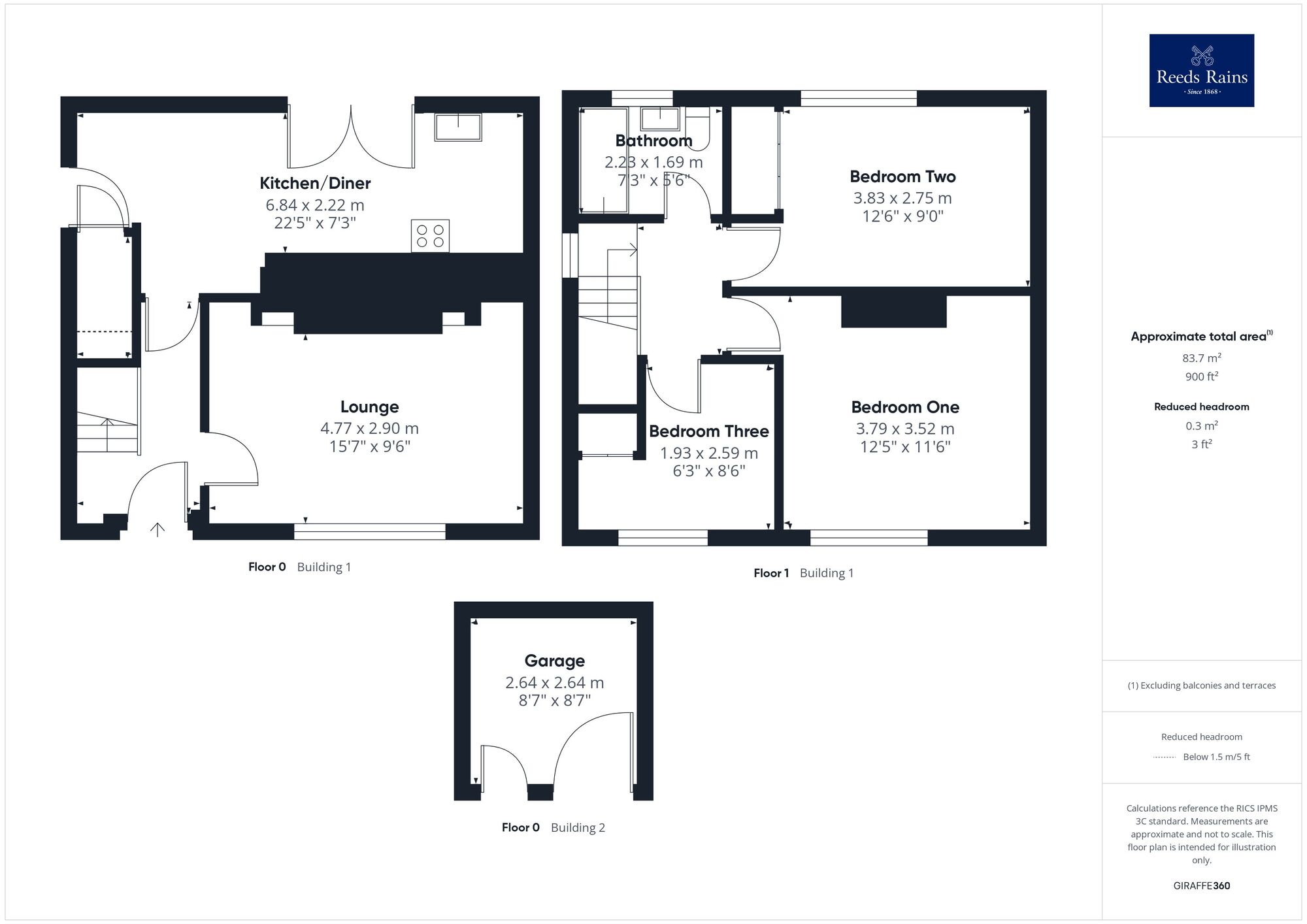 Floorplan of 3 bedroom Semi Detached House for sale, Thorntree Avenue, Crofton, West Yorkshire, WF4