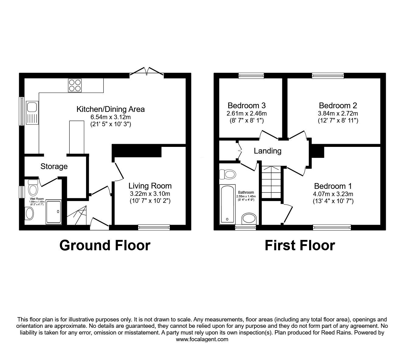Floorplan of 3 bedroom Semi Detached House for sale, Haverdale Road, Havercroft, West Yorkshire, WF4