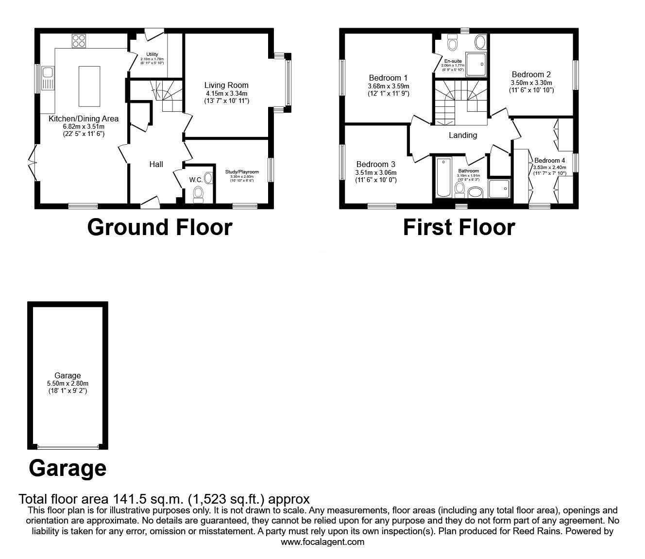 Floorplan of 4 bedroom Detached House for sale, Tippler Drive, Stanley, West Yorkshire, WF3