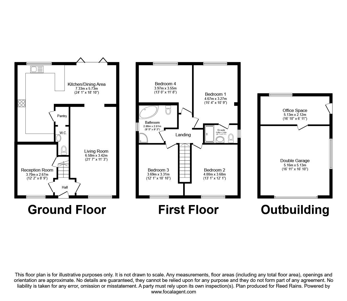 Floorplan of 4 bedroom Detached House for sale, Heron Drive, Wakefield, West Yorkshire, WF2