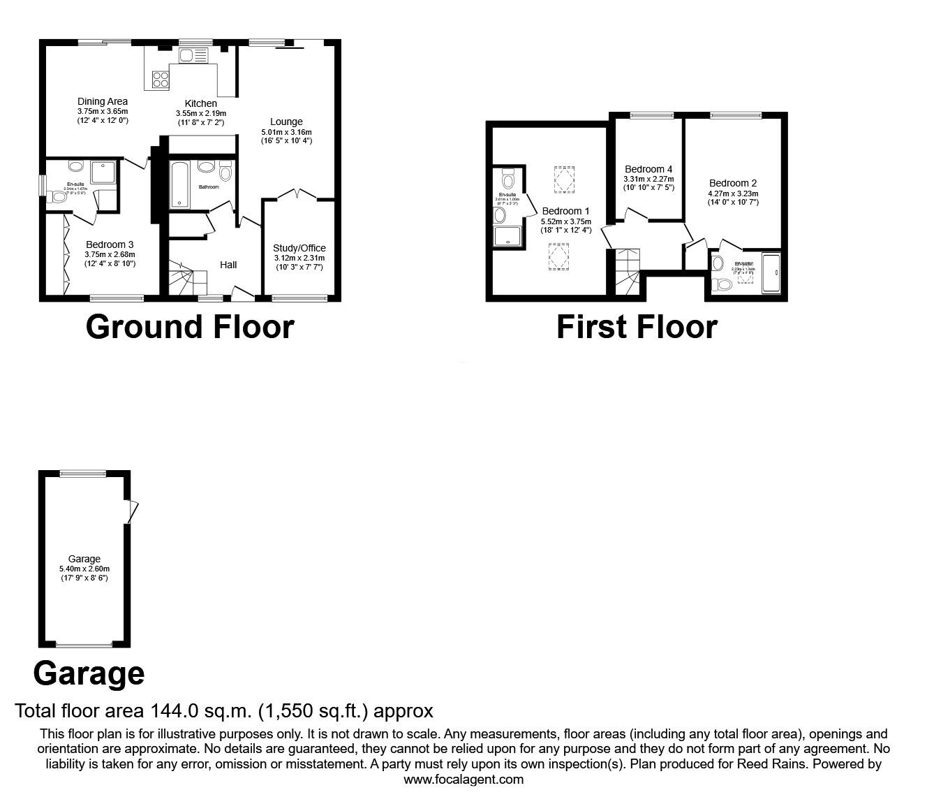 Floorplan of 4 bedroom Detached House for sale, Springhill Grove, Crofton, West Yorkshire, WF4