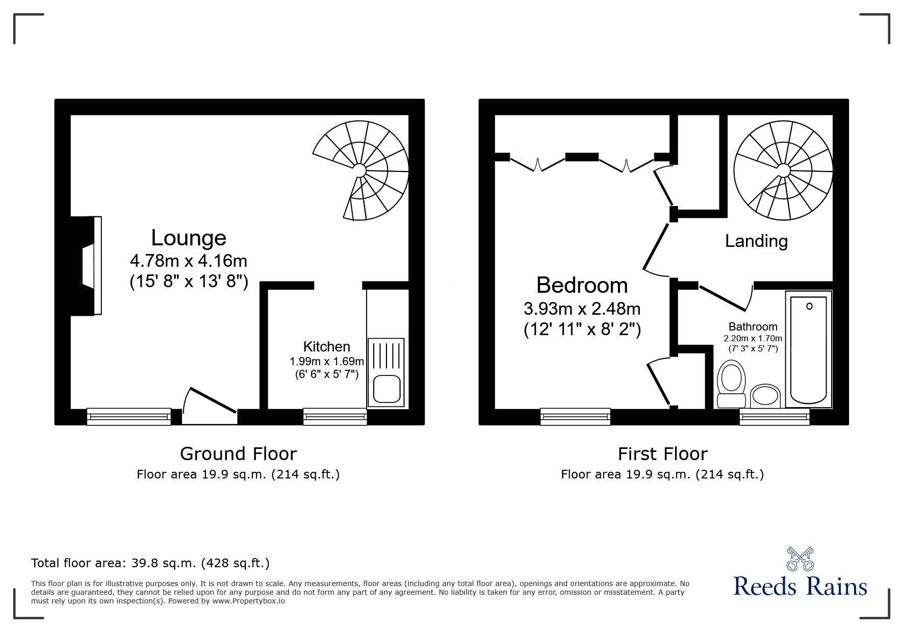 Floorplan of 1 bedroom End Terrace House for sale, Shelley Walk, Stanley, West Yorkshire, WF3