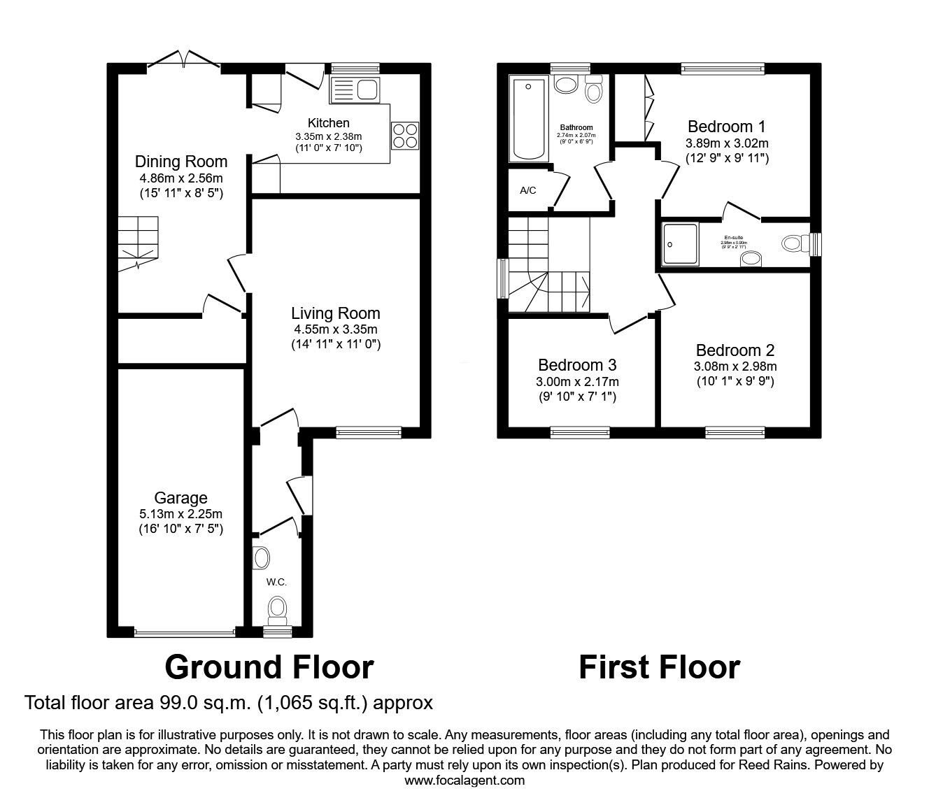 Floorplan of 3 bedroom Detached House for sale, Rosefield Avenue, Woolley Grange, West Yorkshire, S75