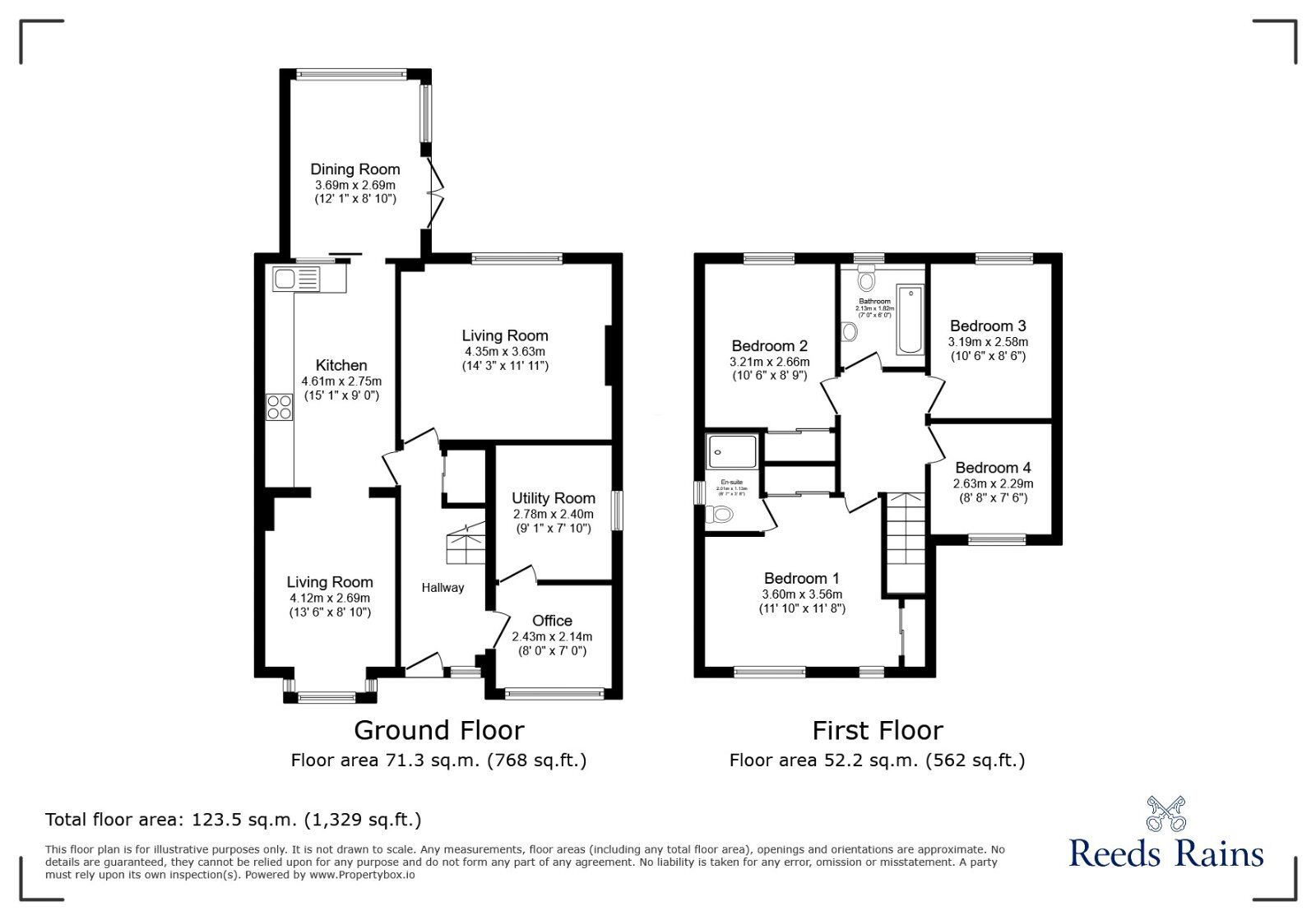 Floorplan of 4 bedroom Detached House for sale, Meadow Vale, Outwood, West Yorkshire, WF1