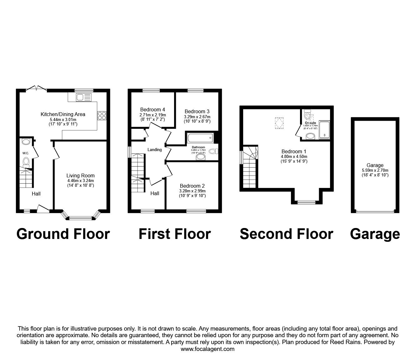Floorplan of 4 bedroom Detached House for sale, Bloomingdale Court, Woolley Grange, West Yorkshire, S75