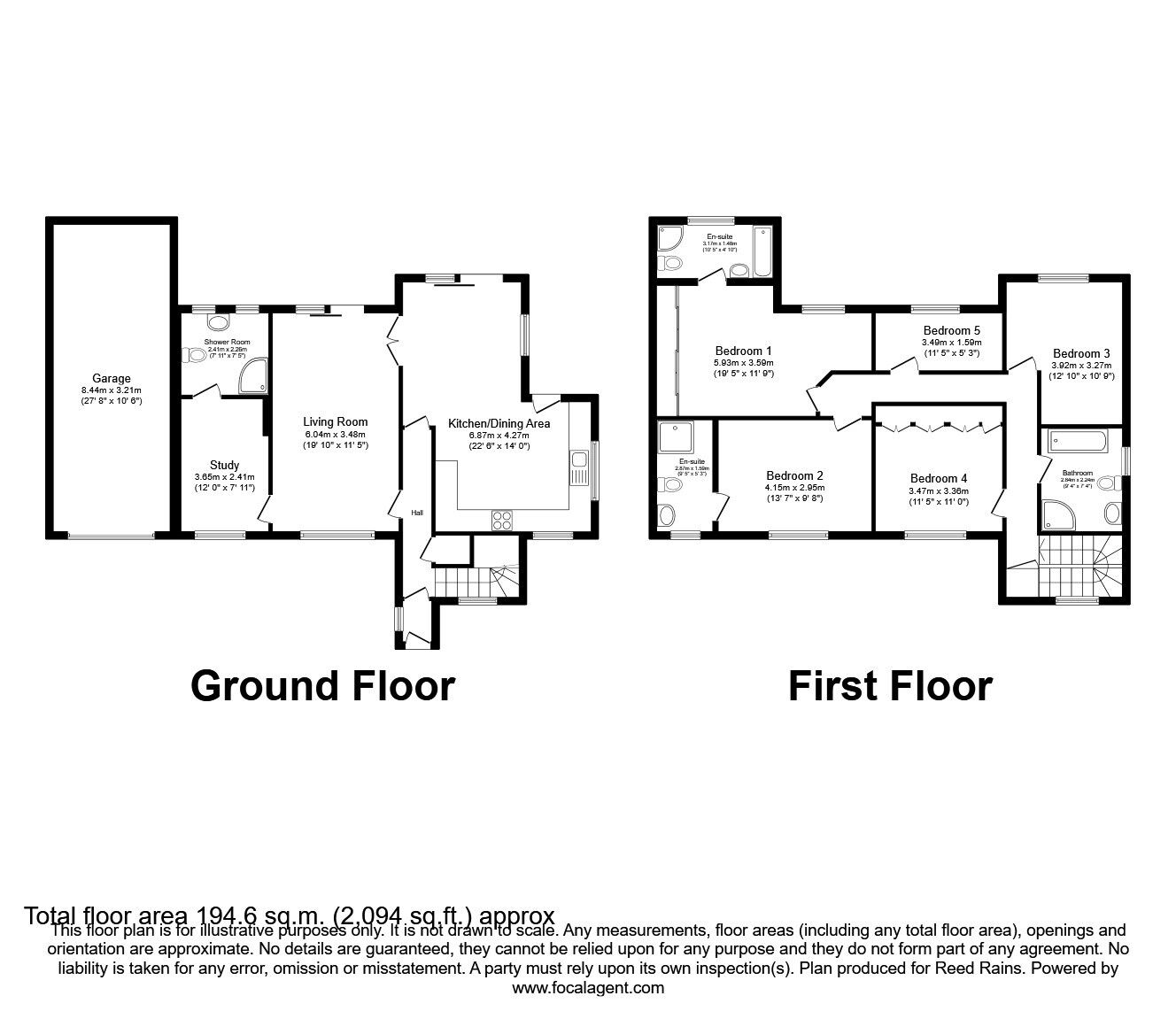 Floorplan of 6 bedroom Detached House for sale, Lynwood Drive, Wakefield, West Yorkshire, WF2
