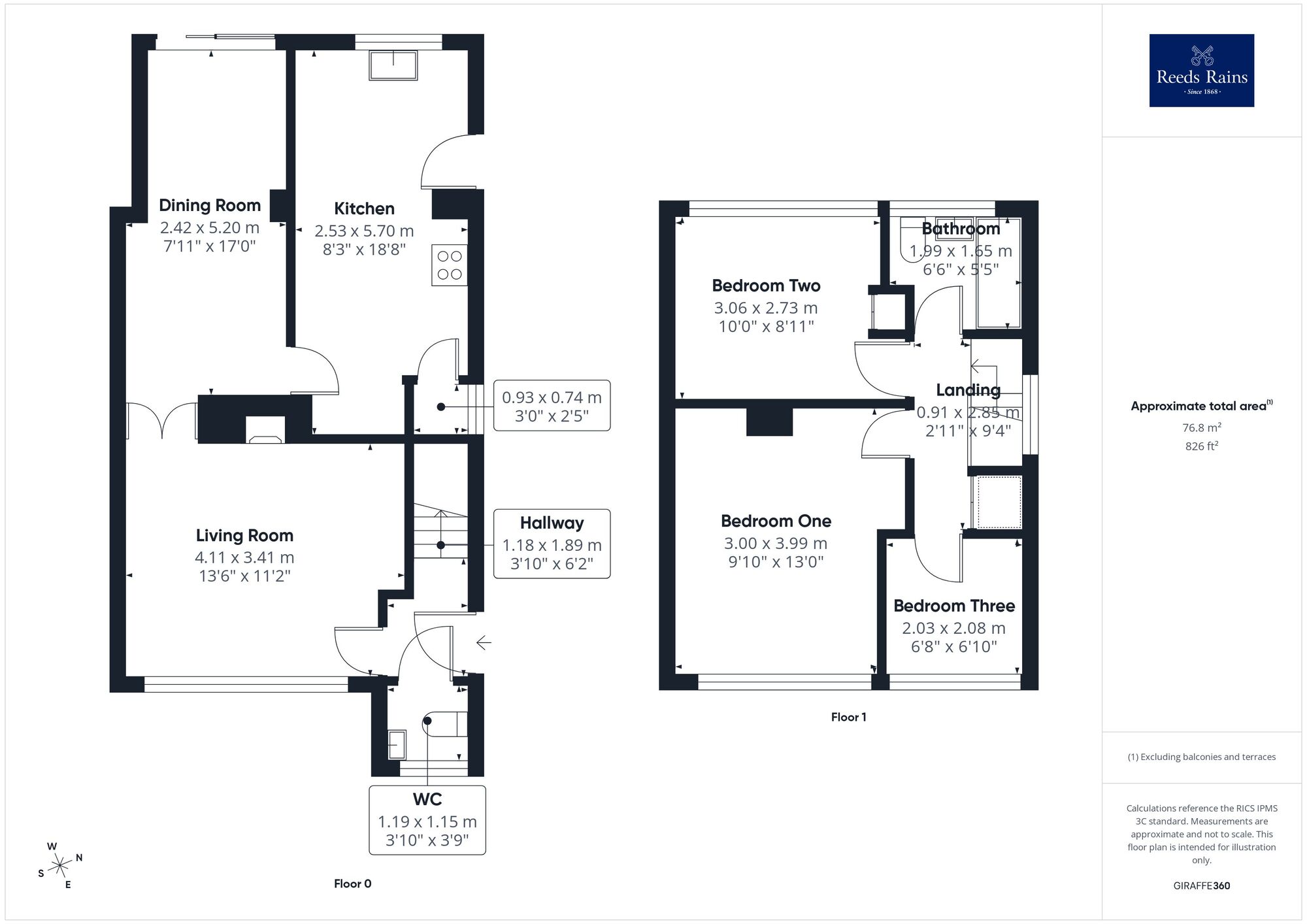 Floorplan of 3 bedroom Semi Detached House for sale, Towers Close, Crofton, West Yorkshire, WF4