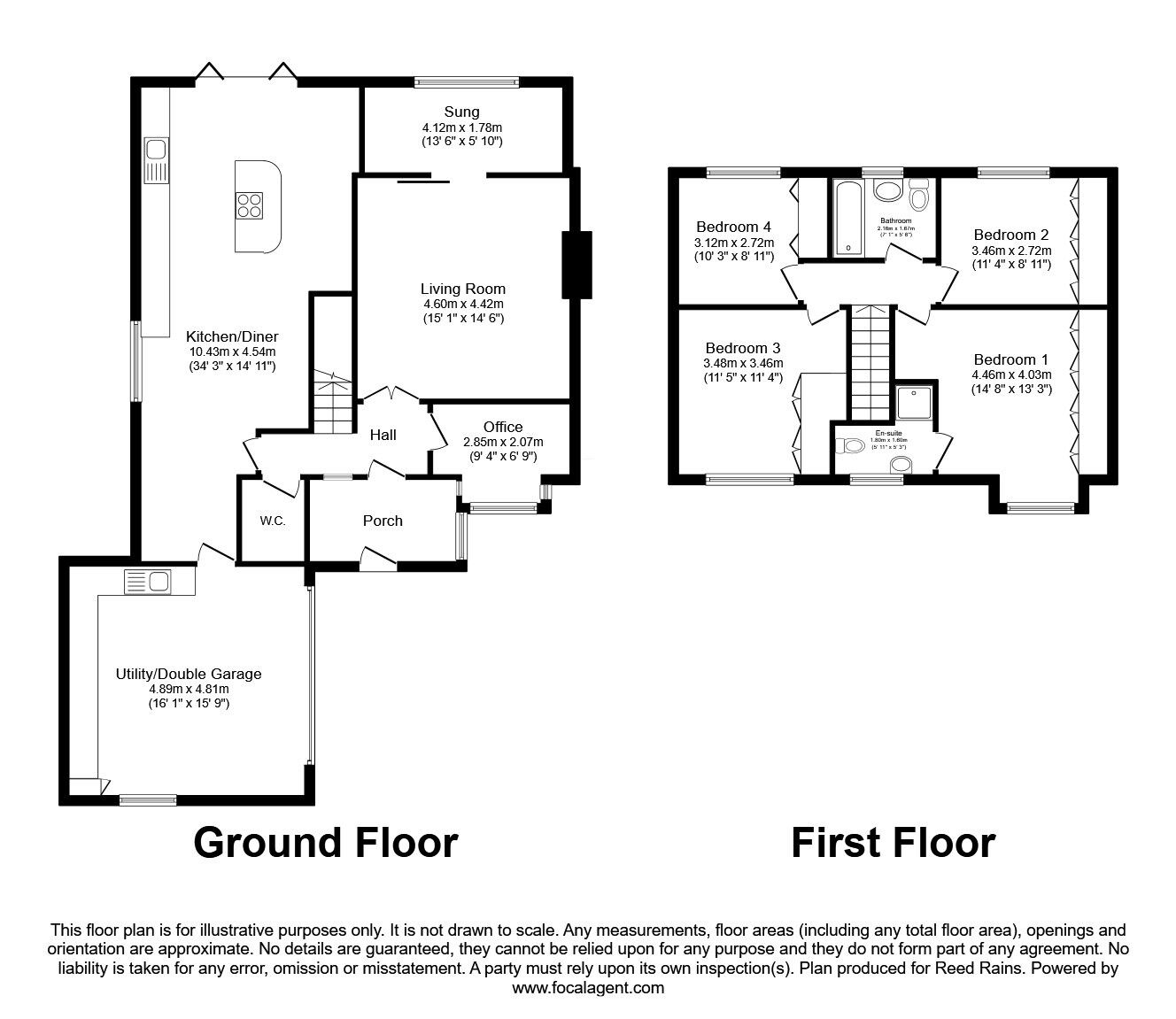 Floorplan of 4 bedroom Detached House for sale, Ash Grove, Stanley, West Yorkshire, WF3