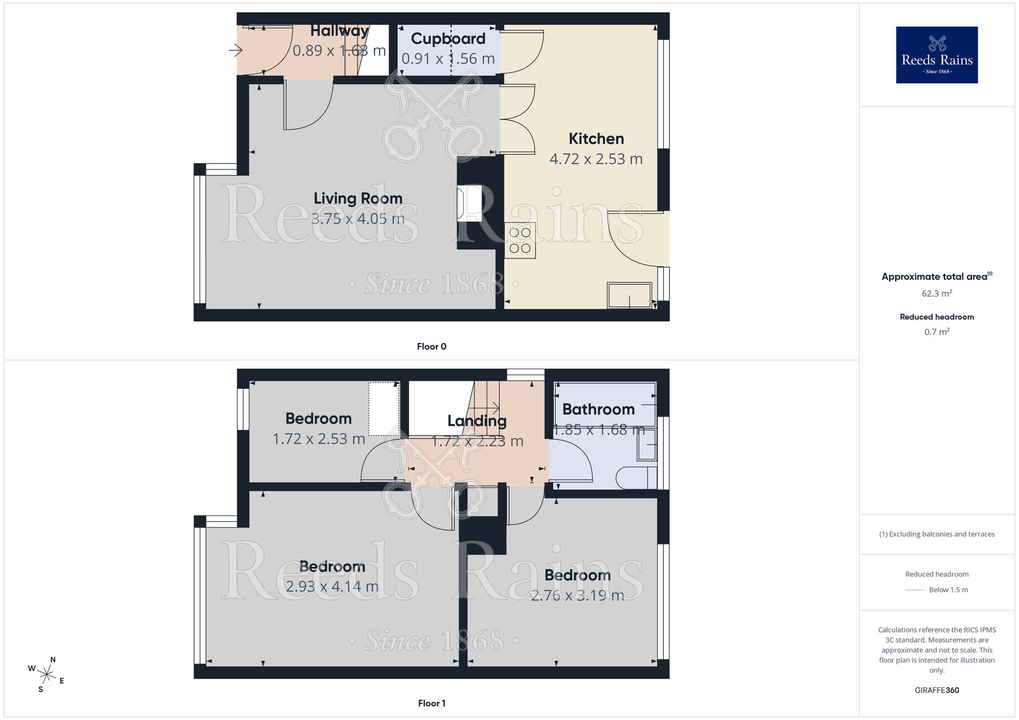 Floorplan of 3 bedroom Semi Detached House to rent, Thornhill Croft, Walton, West Yorkshire, WF2