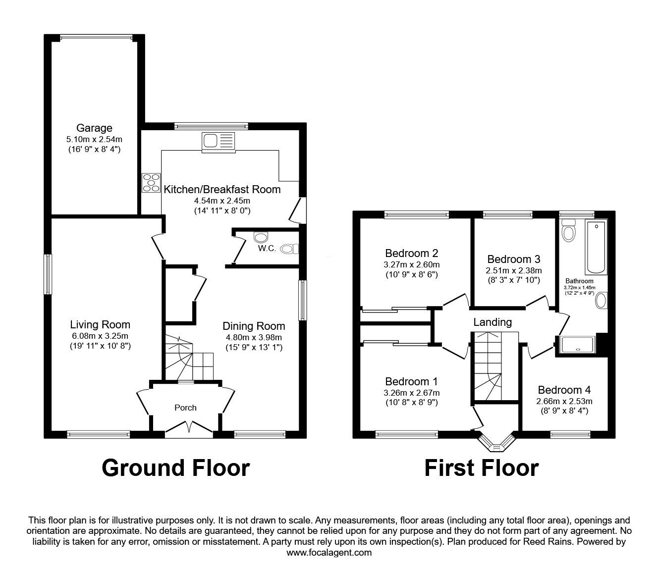 Floorplan of 4 bedroom Detached House for sale, Church Road, Normanton, West Yorkshire, WF6