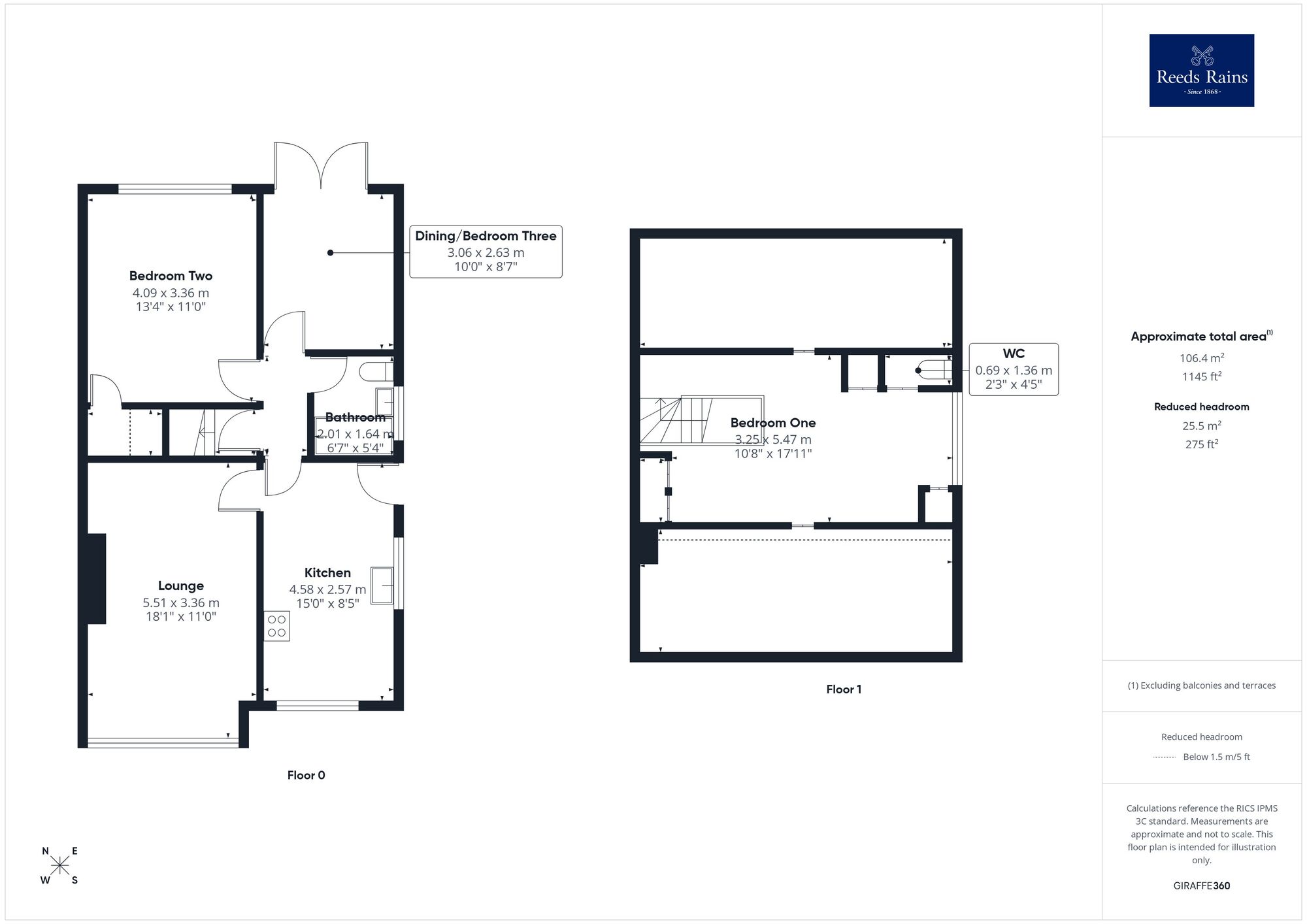 Floorplan of 3 bedroom Semi Detached Bungalow for sale, Lindale Garth, Kirkhamgate, West Yorkshire, WF2