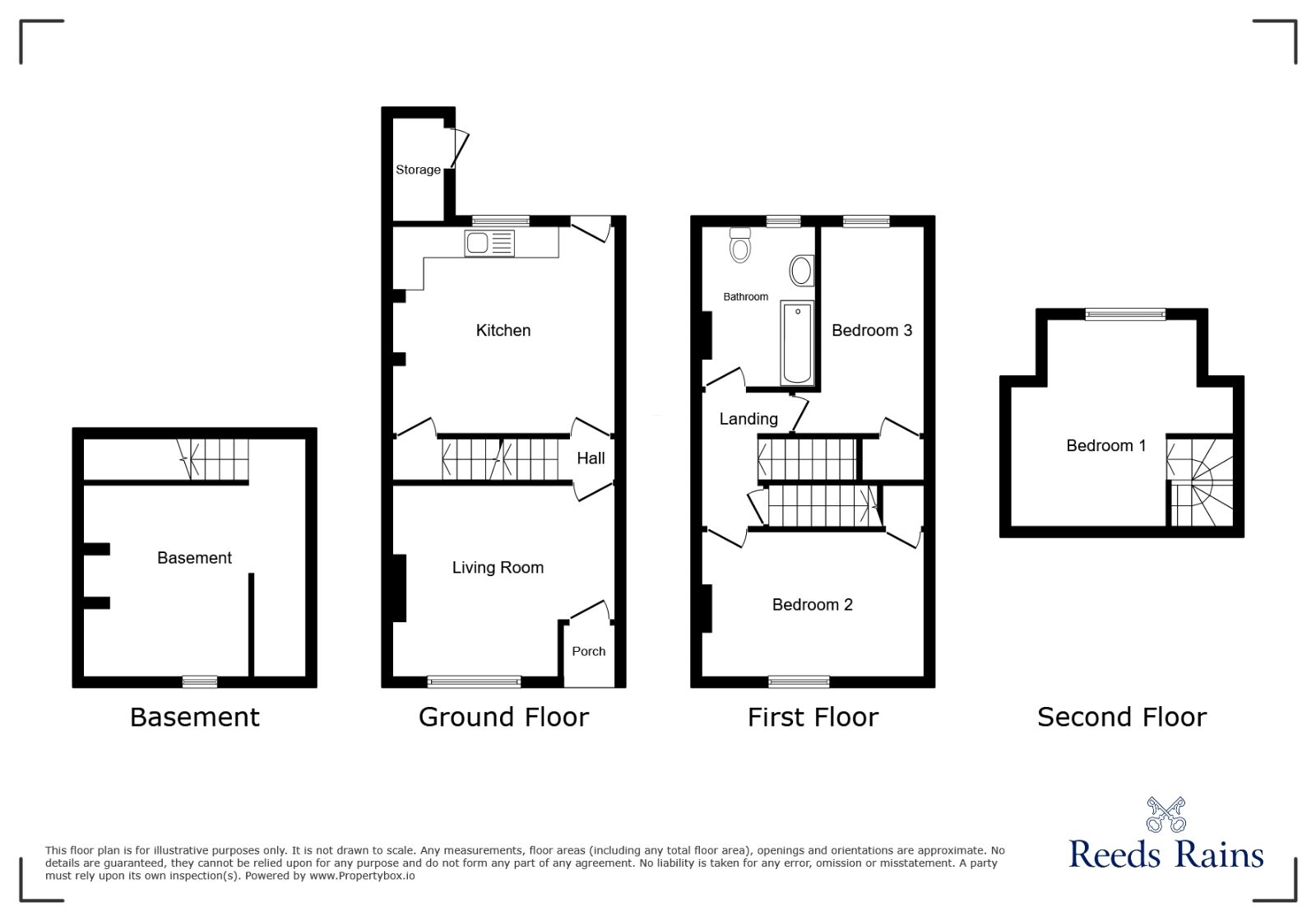 Floorplan of 3 bedroom Mid Terrace House for sale, Avondale Street, Wakefield, West Yorkshire, WF2