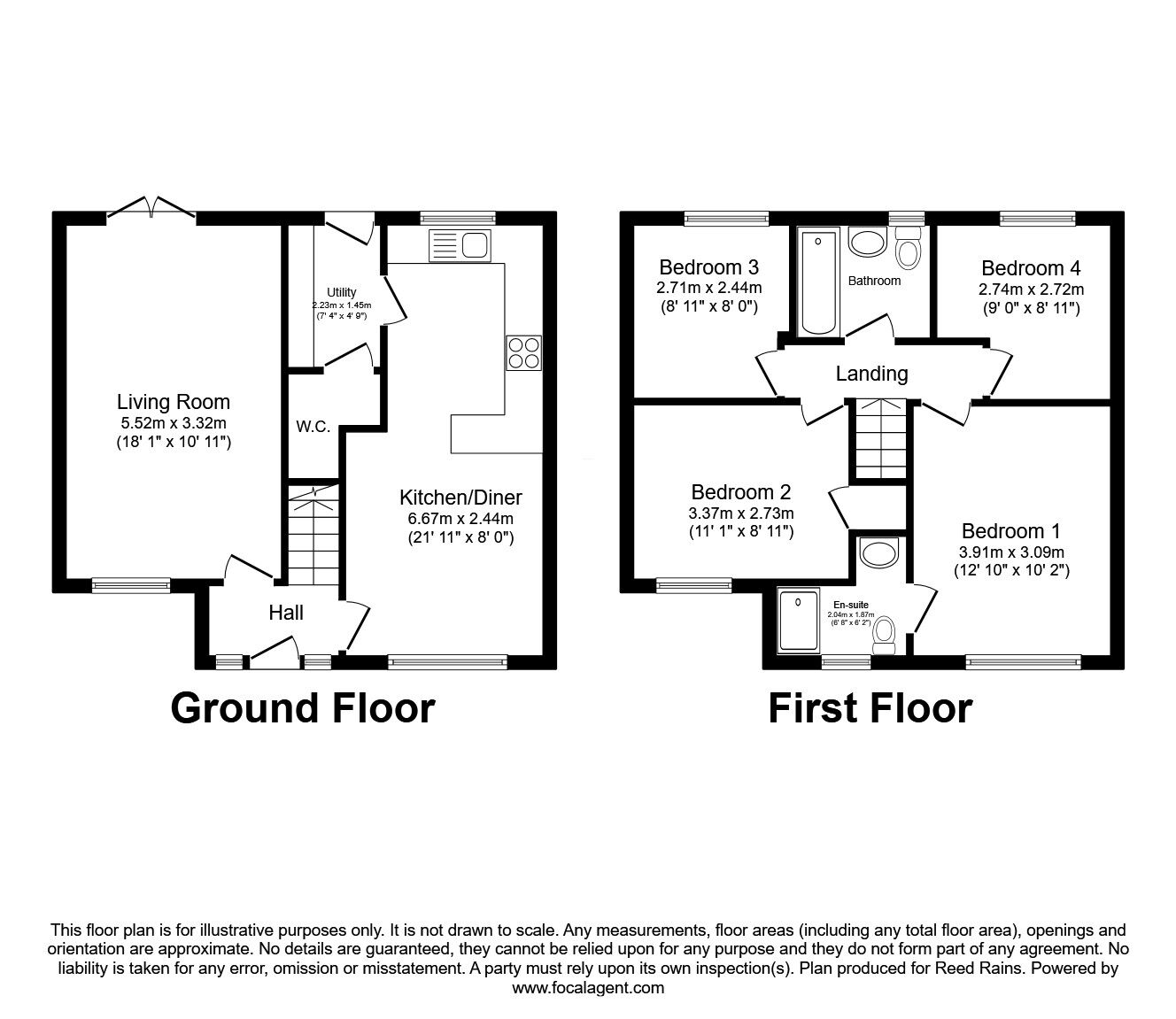 Floorplan of 4 bedroom Detached House for sale, The Crimbles, Durkar, West Yorkshire, WF4