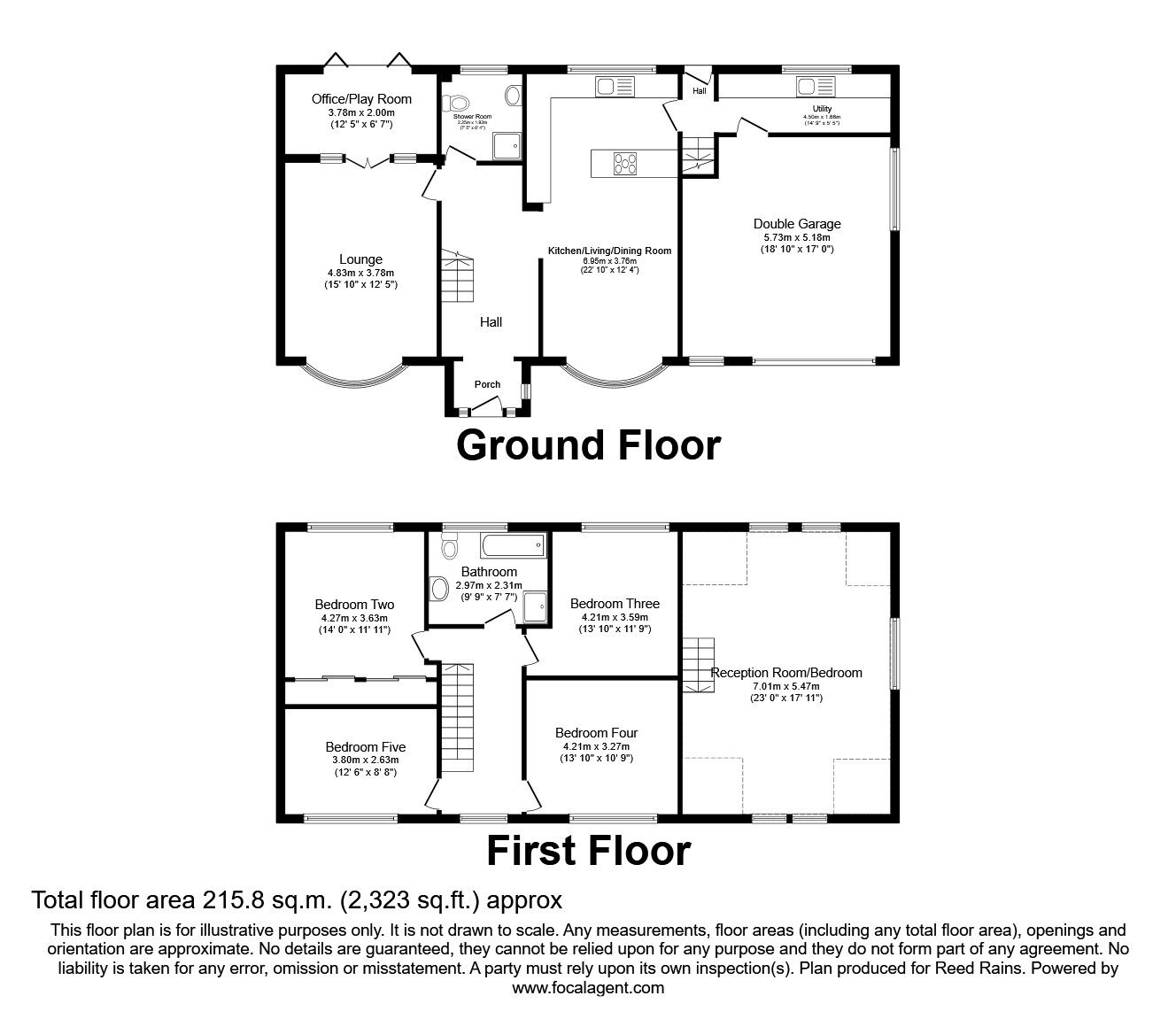Floorplan of 5 bedroom Detached House for sale, Ingswell Drive, Notton, West Yorkshire, WF4
