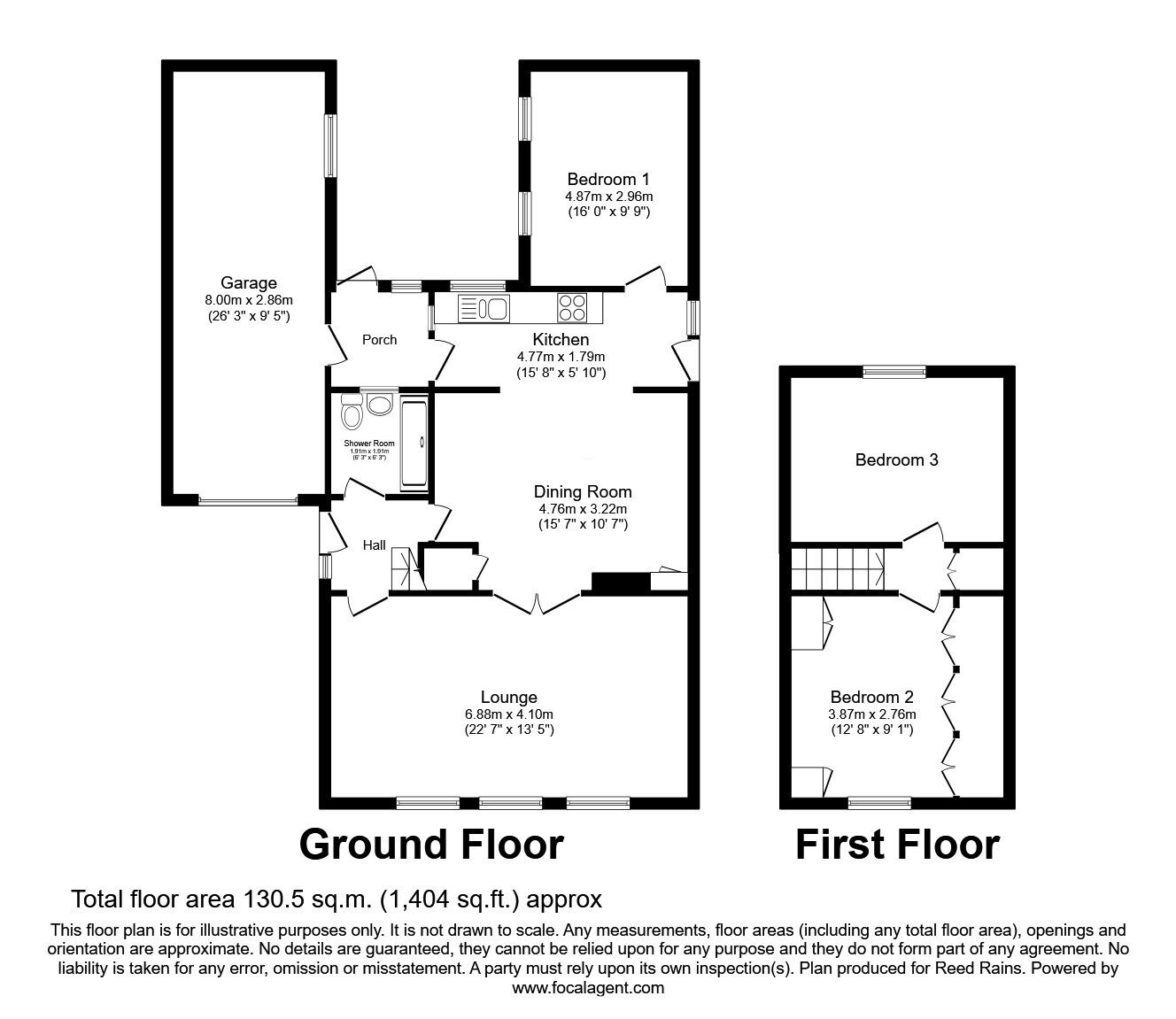 Floorplan of 3 bedroom Detached Bungalow for sale, Canal Lane, Lofthouse, West Yorkshire, WF3