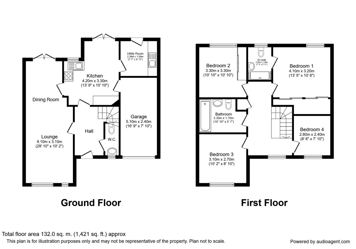 Floorplan of 4 bedroom Detached House for sale, St. Andrews Close, Wakefield, West Yorkshire, WF1