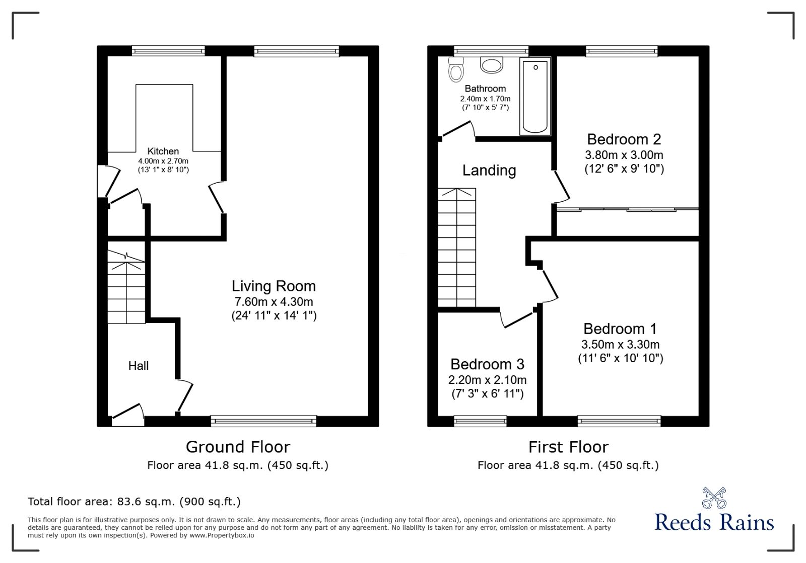 Floorplan of 3 bedroom Semi Detached House for sale, Hollingthorpe Avenue, Hall Green, West Yorkshire, WF4