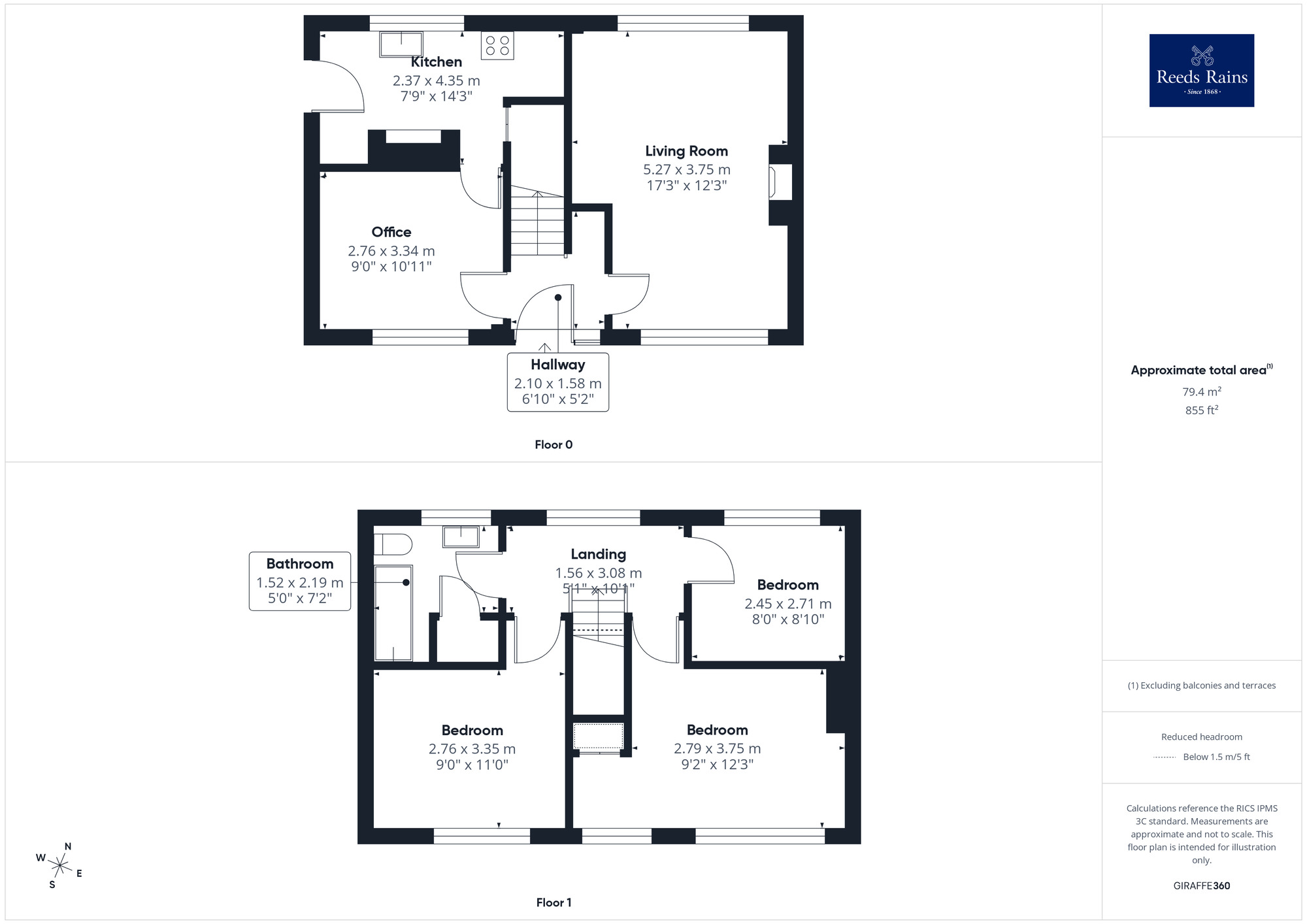 Floorplan of 3 bedroom Semi Detached House for sale, Regent Street, South Hiendley, West Yorkshire, S72