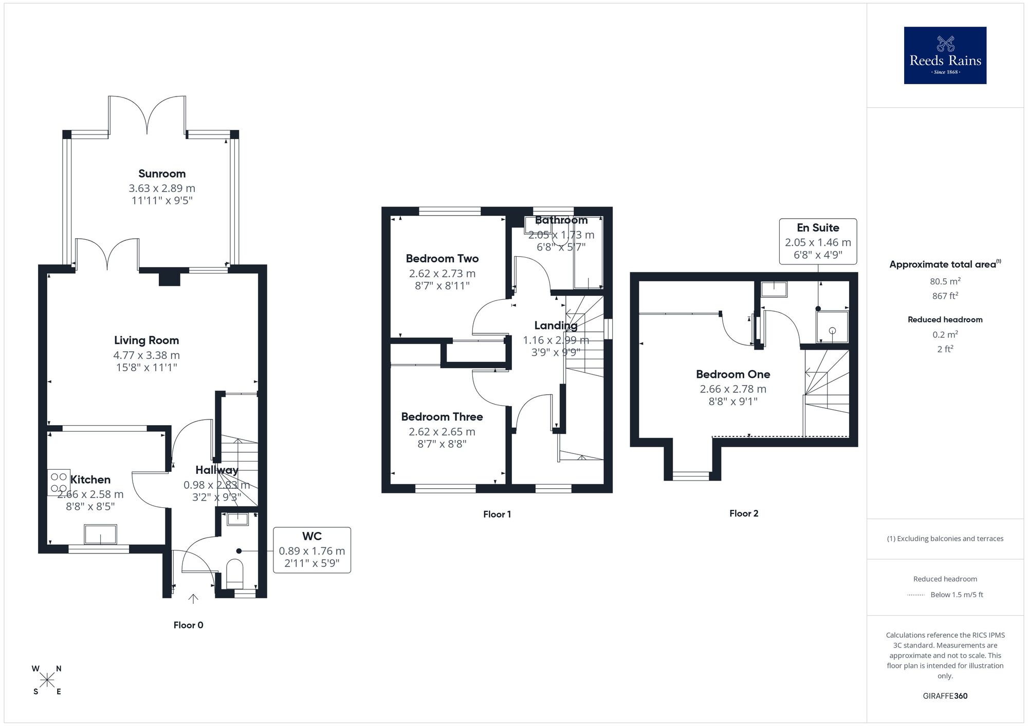Floorplan of 3 bedroom Mid Terrace House for sale, Spring Hill, Woolley Grange, West Yorkshire, S75