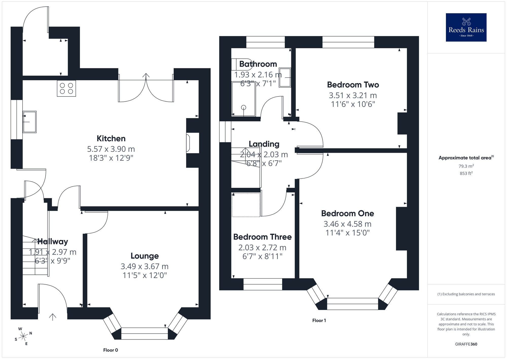 Floorplan of 3 bedroom Semi Detached House for sale, Illingworth Avenue, Normanton, West Yorkshire, WF6